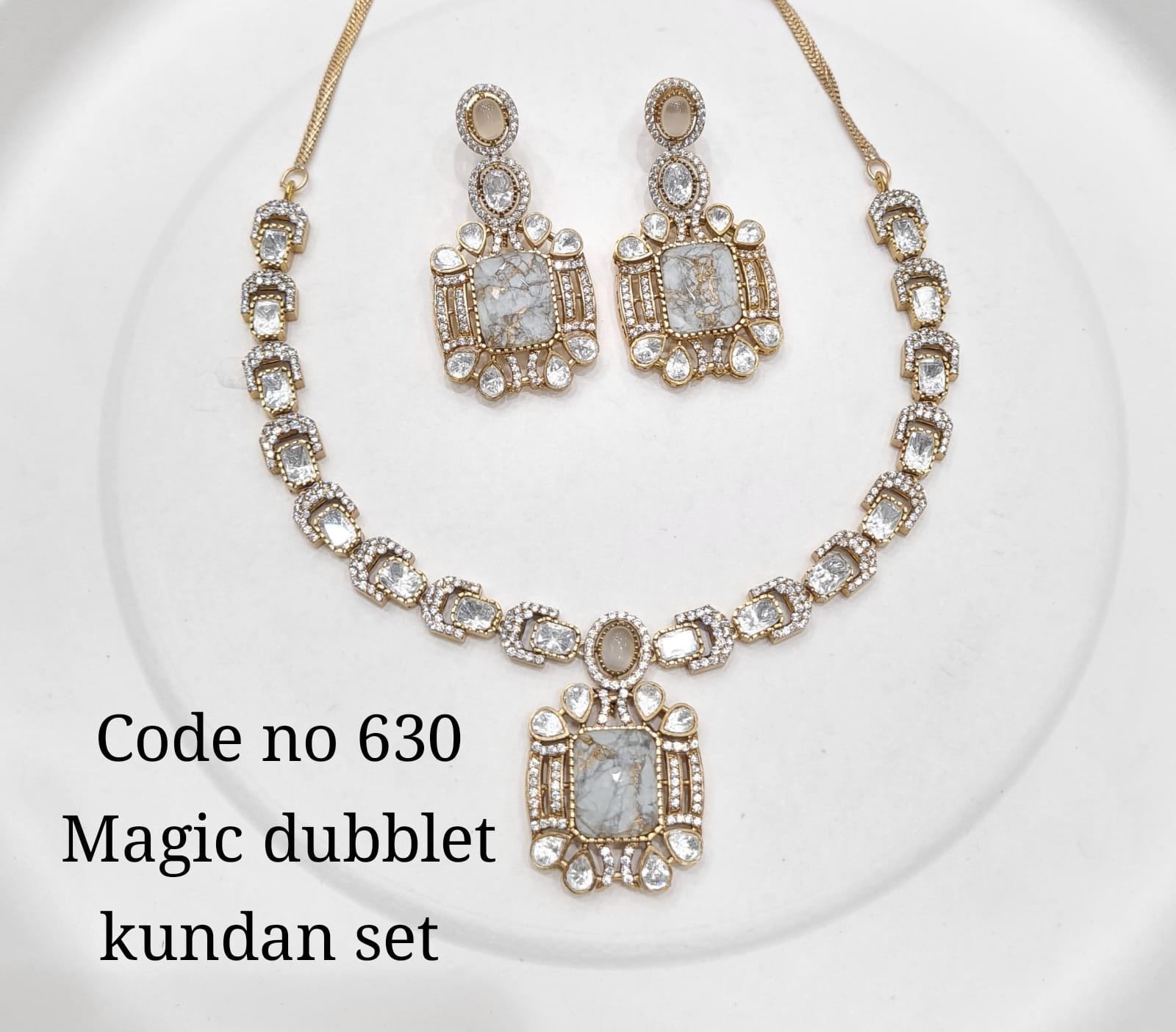 Kundan Necklace 00122 - KRISHNA'S SWETA JEWELLERY