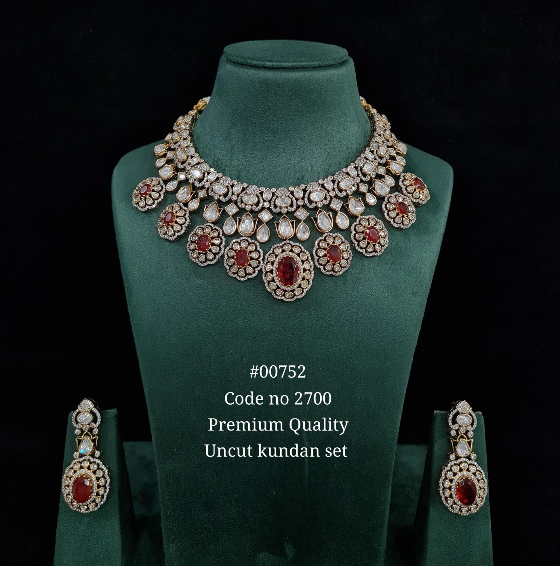 Kundan necklace 00752 - KRISHNA'S SWETA JEWELLERY