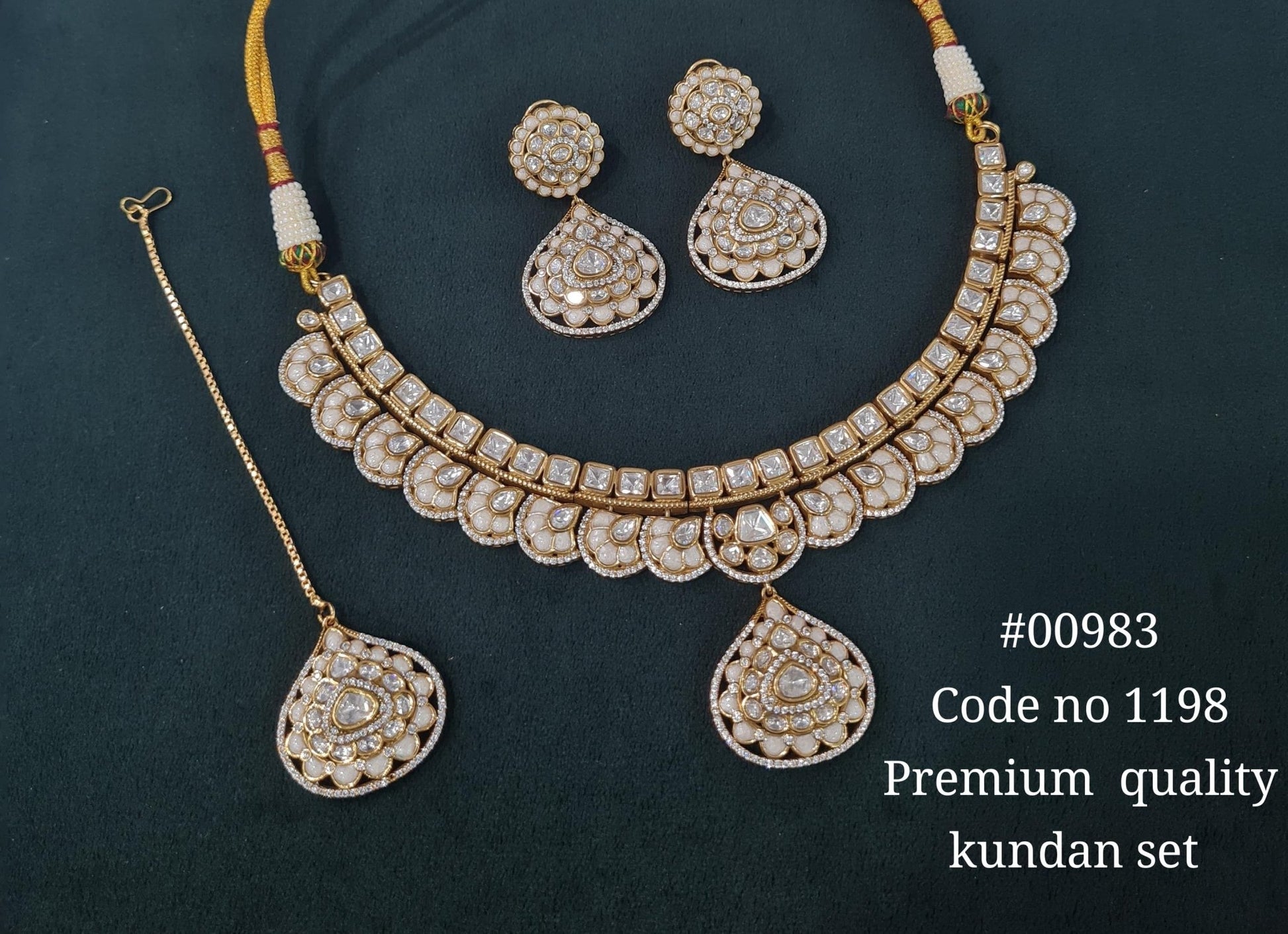Kundan Necklace 00983 - KRISHNA'S SWETA JEWELLERY