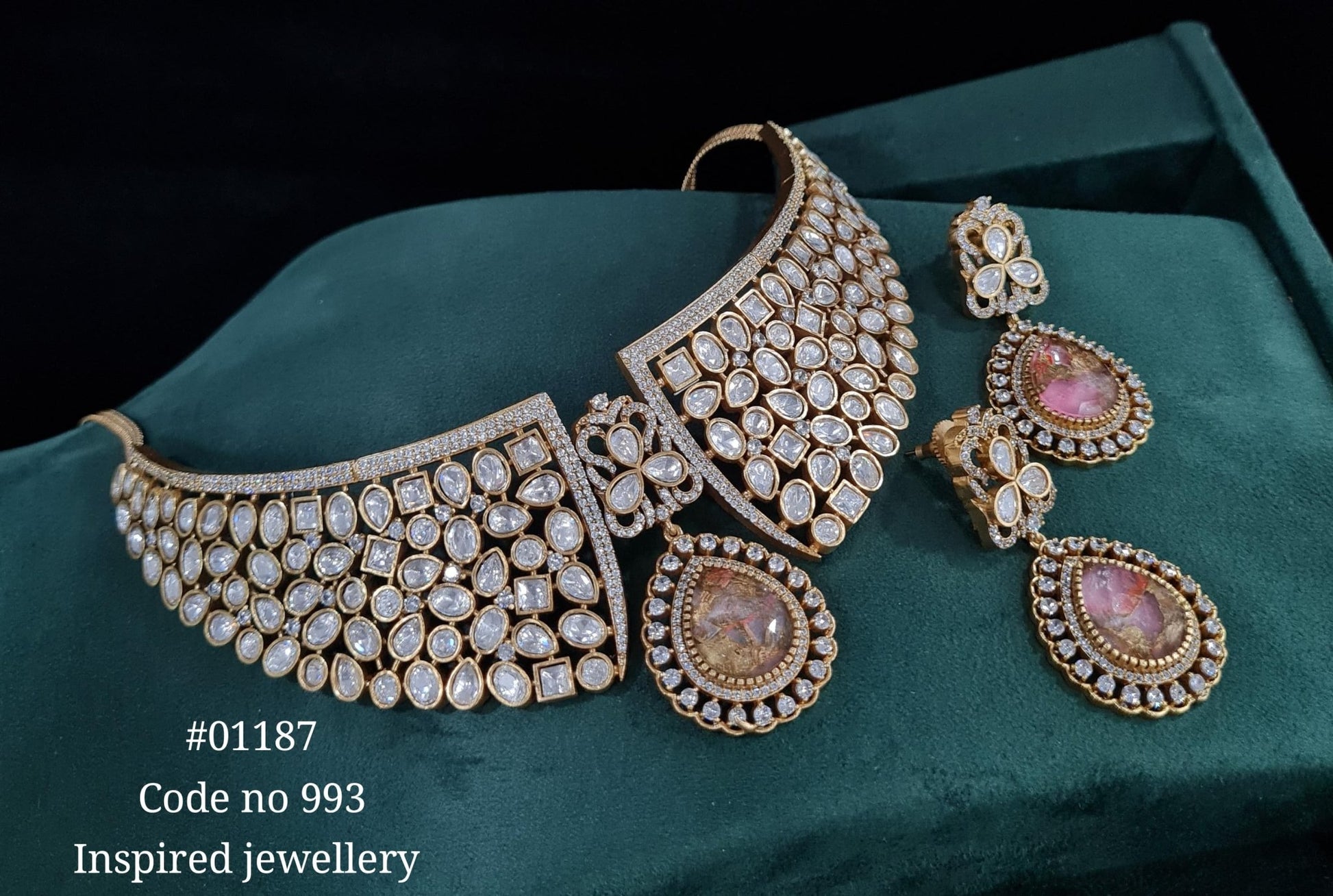 Kundan Necklace 01187 - KRISHNA'S SWETA JEWELLERY