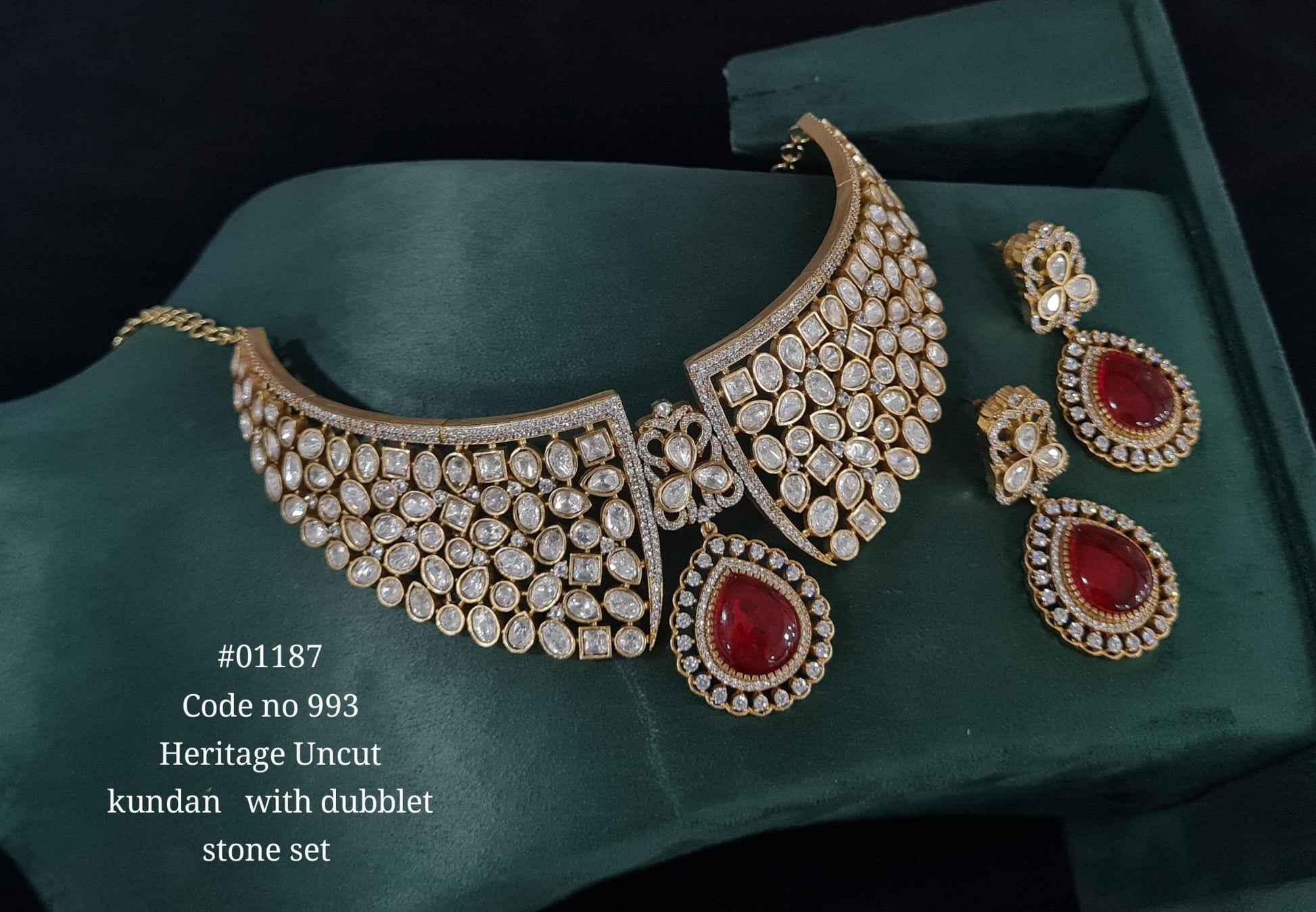 Kundan Necklace 01187 - KRISHNA'S SWETA JEWELLERY