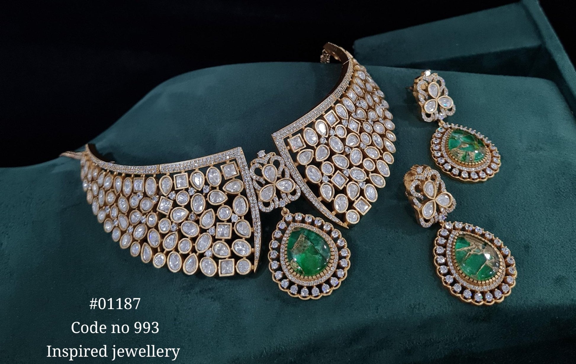 Kundan Necklace 01187 - KRISHNA'S SWETA JEWELLERY