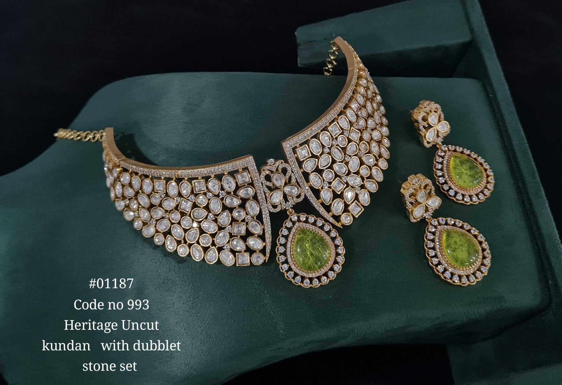 Kundan Necklace 01187 - KRISHNA'S SWETA JEWELLERY