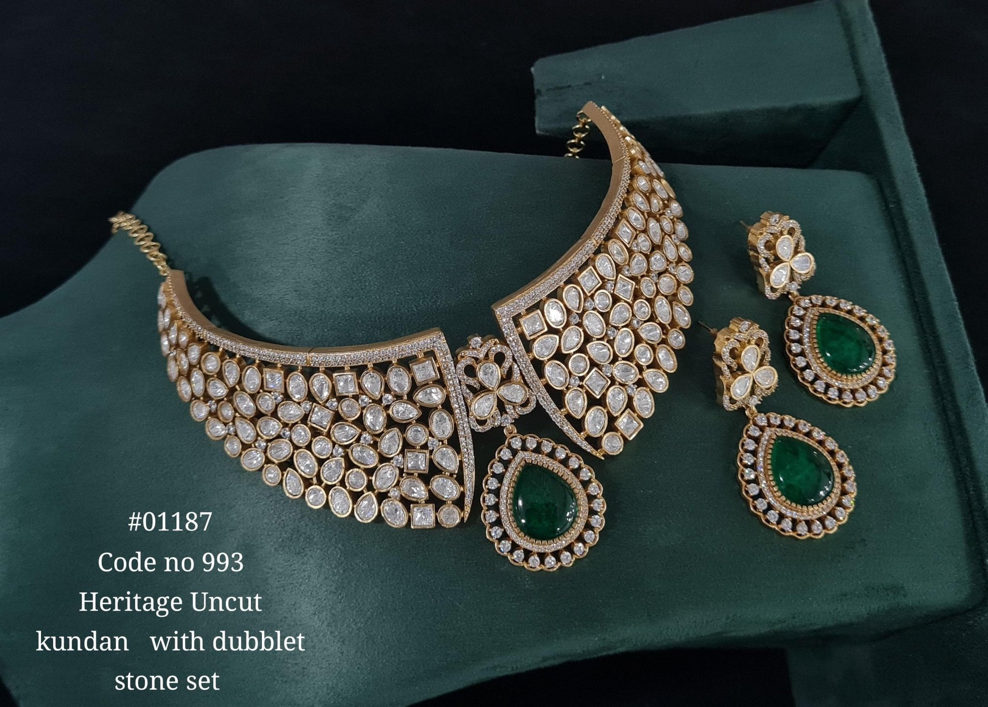 Kundan Necklace 01187 - KRISHNA'S SWETA JEWELLERY
