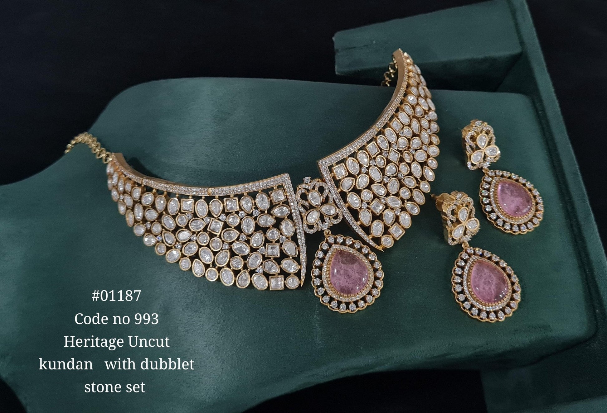 Kundan Necklace 01187 - KRISHNA'S SWETA JEWELLERY