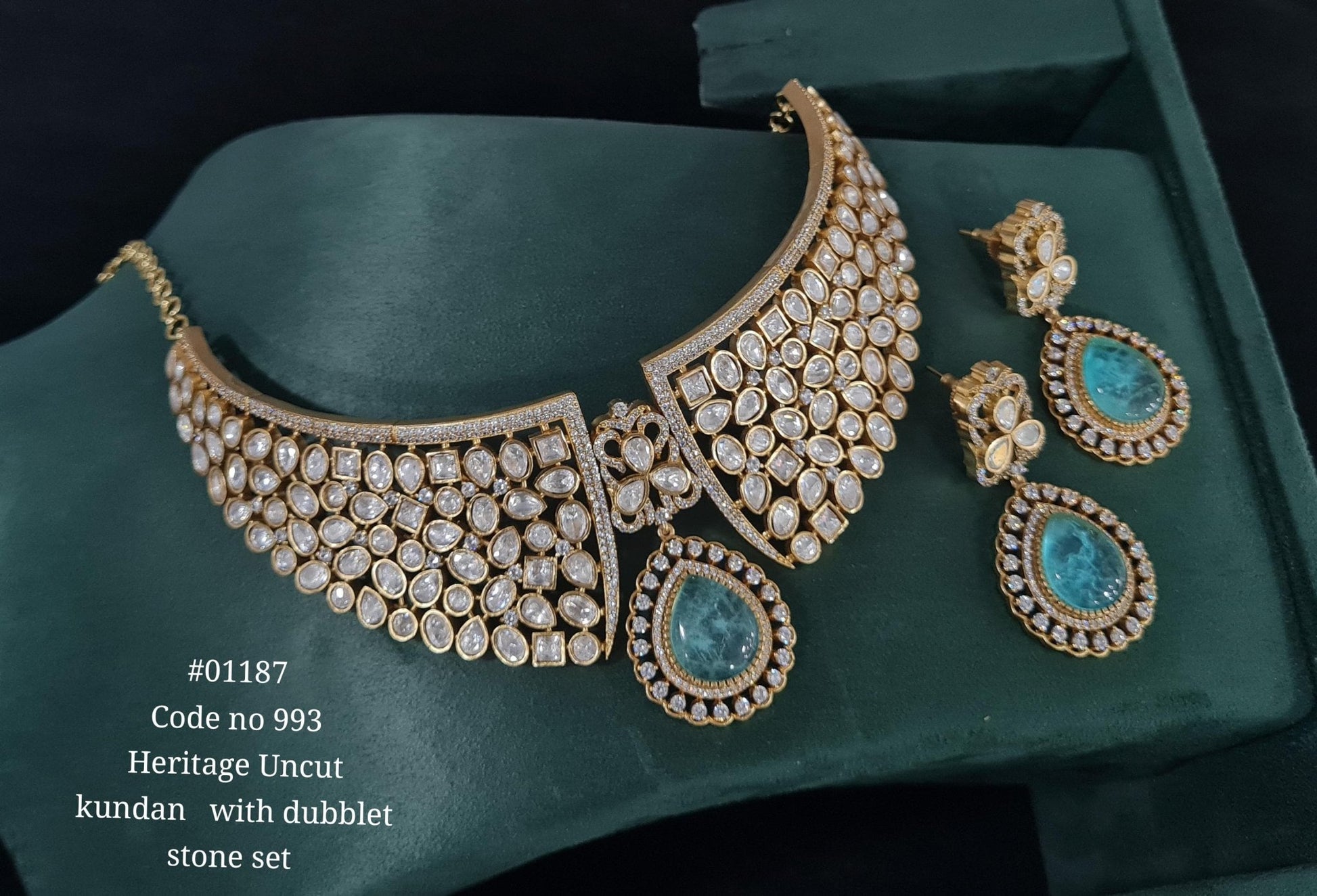 Kundan Necklace 01187 - KRISHNA'S SWETA JEWELLERY
