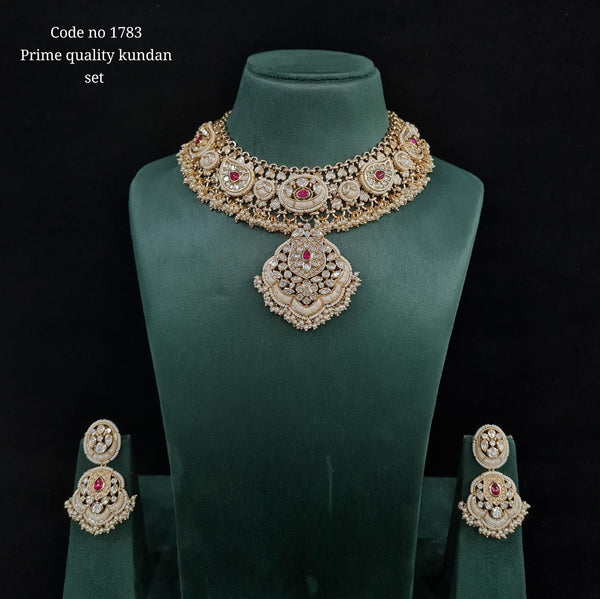 Kundan Necklace 01278 - KRISHNA'S SWETA JEWELLERY