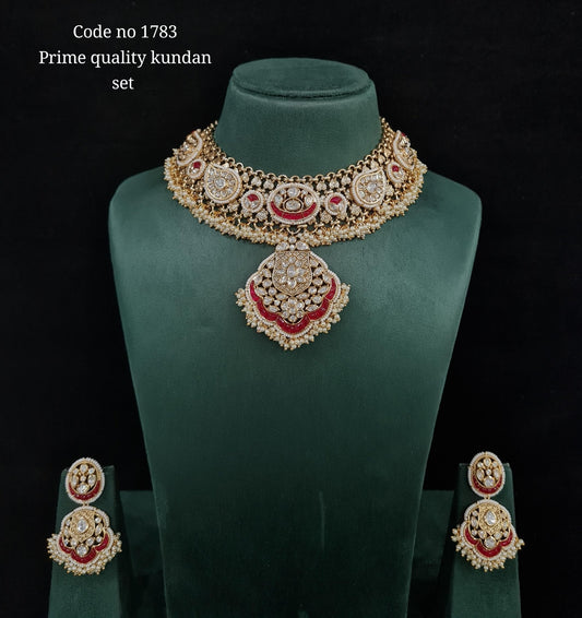 Kundan Necklace 01278 - KRISHNA'S SWETA JEWELLERY