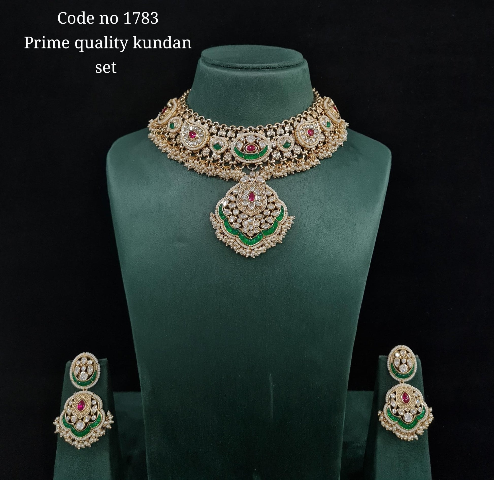 Kundan Necklace 01278 - KRISHNA'S SWETA JEWELLERY