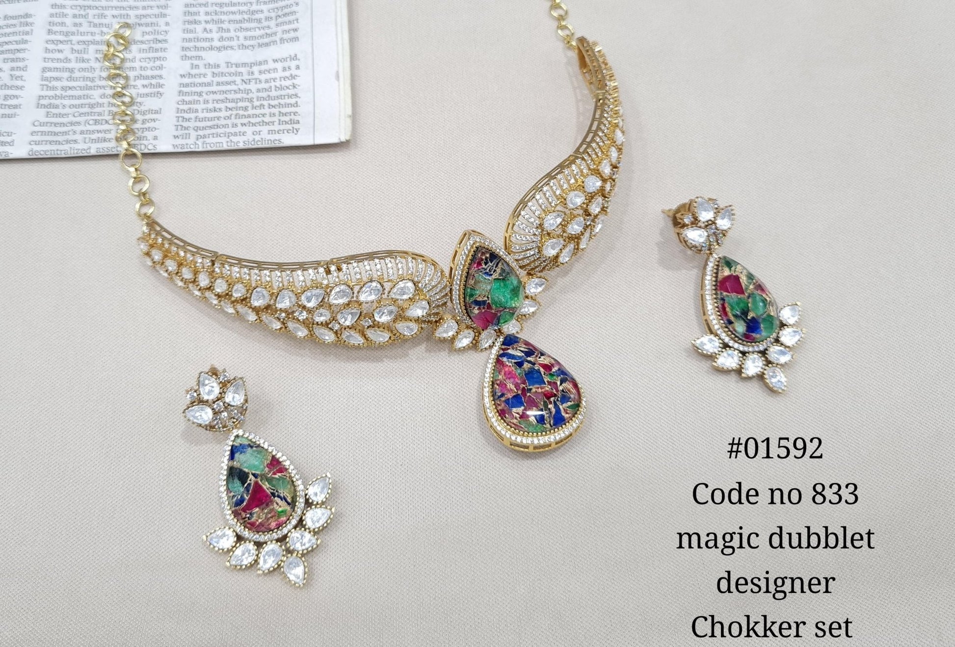 Kundan Necklace 01592 - KRISHNA'S SWETA JEWELLERY
