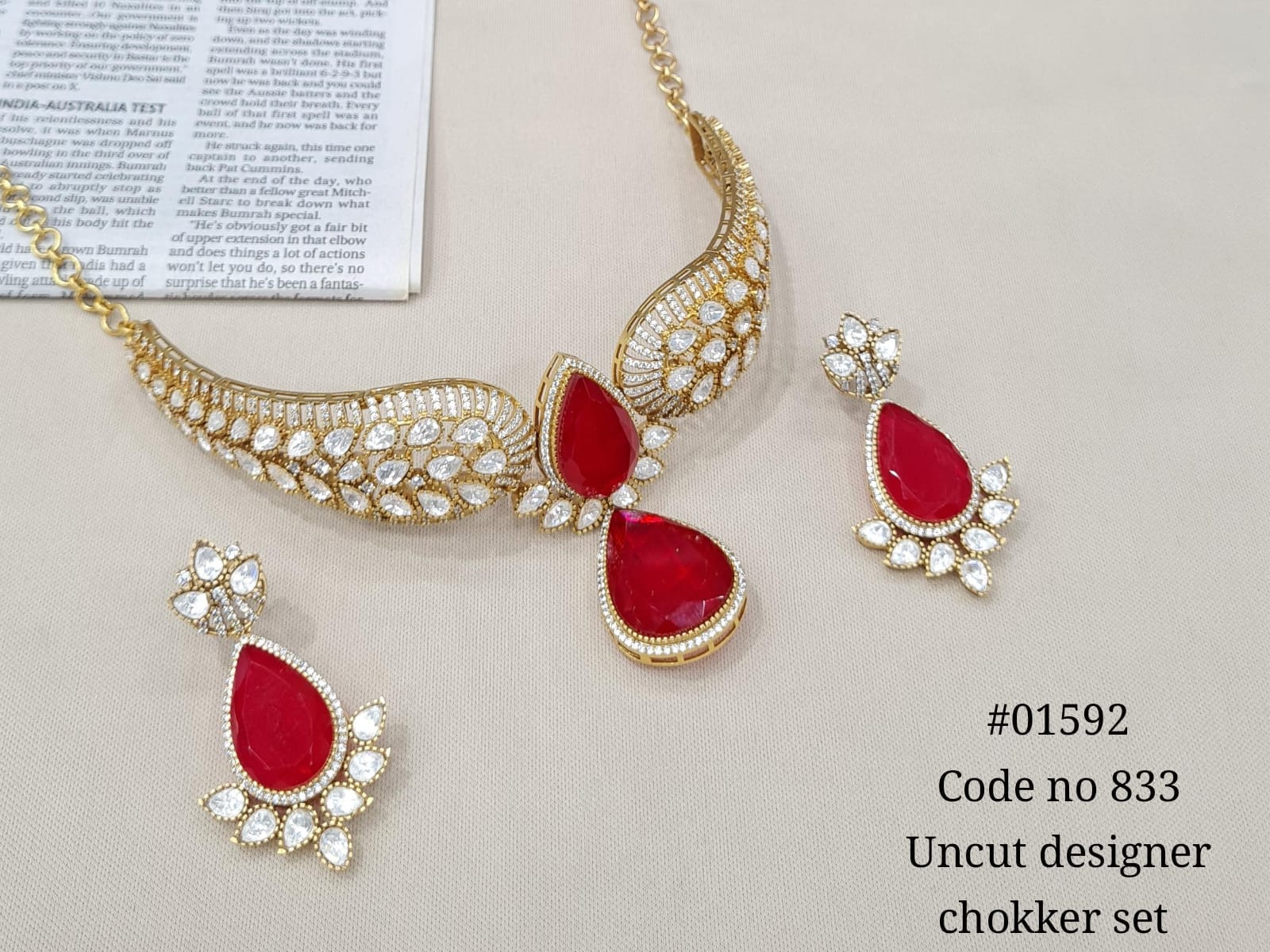 Kundan Necklace 01592 - KRISHNA'S SWETA JEWELLERY