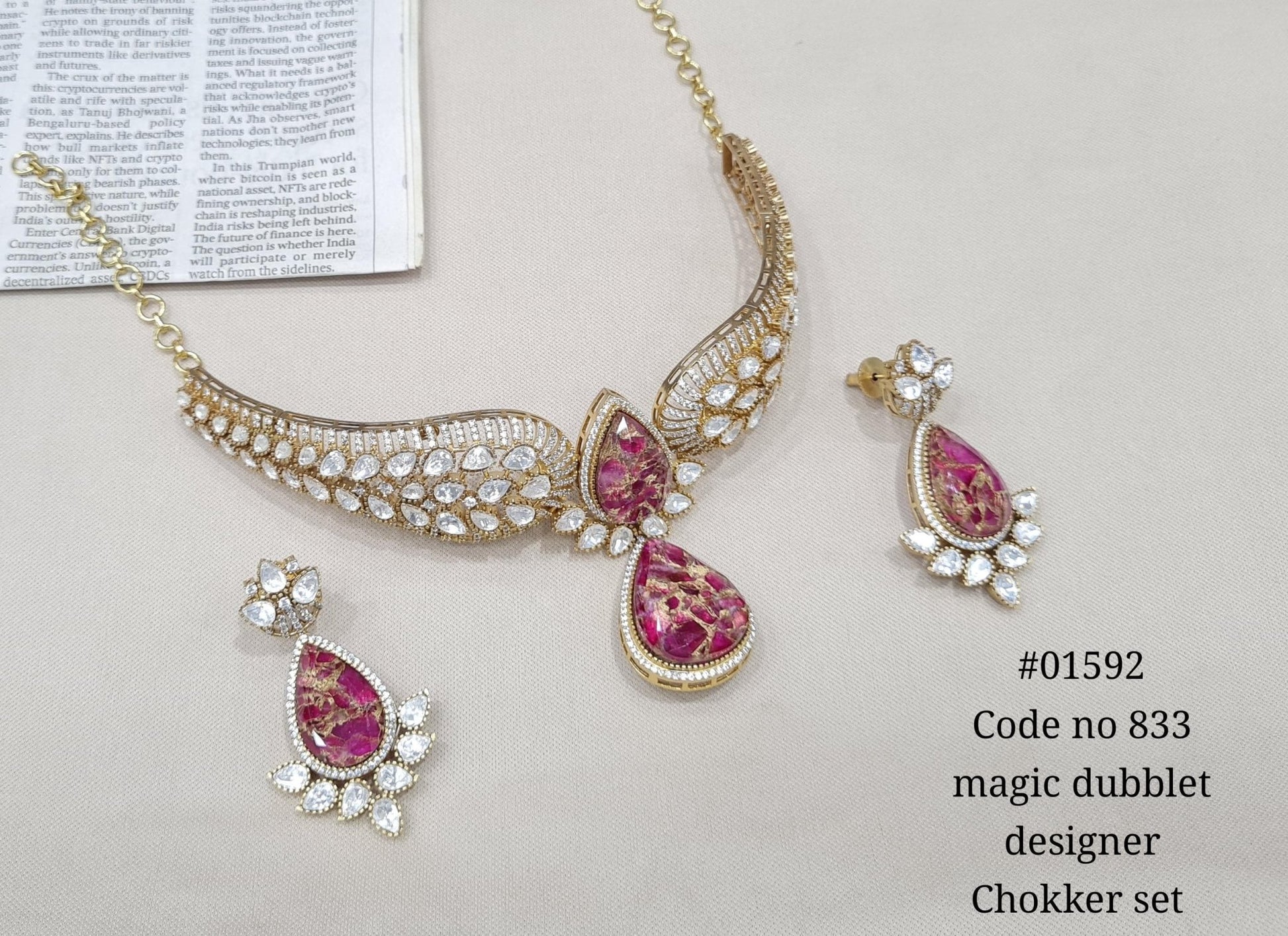 Kundan Necklace 01592 - KRISHNA'S SWETA JEWELLERY