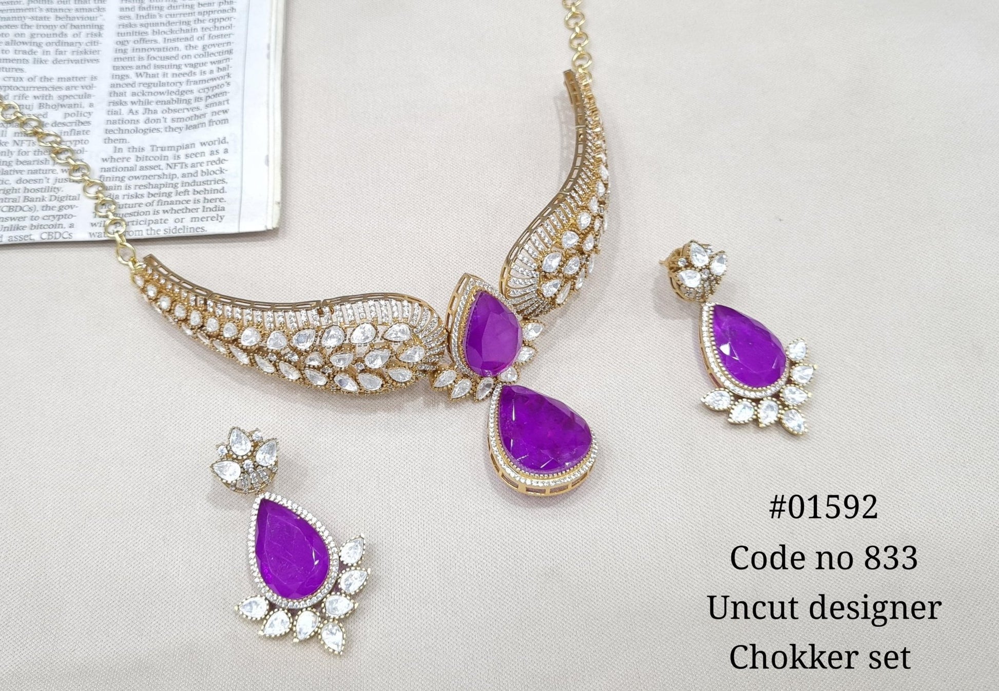 Kundan Necklace 01592 - KRISHNA'S SWETA JEWELLERY