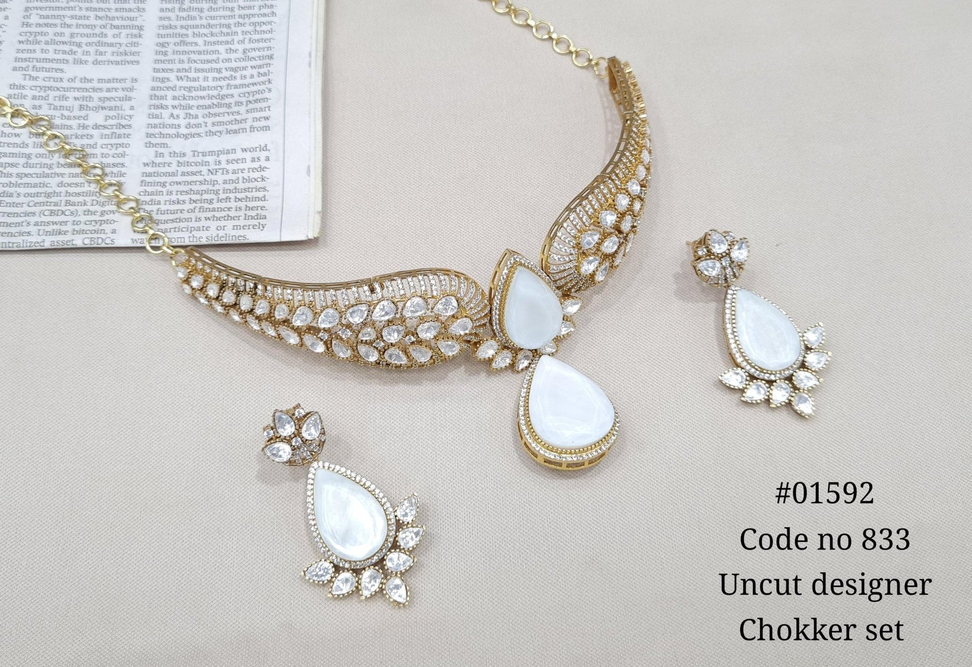 Kundan Necklace 01592 - KRISHNA'S SWETA JEWELLERY