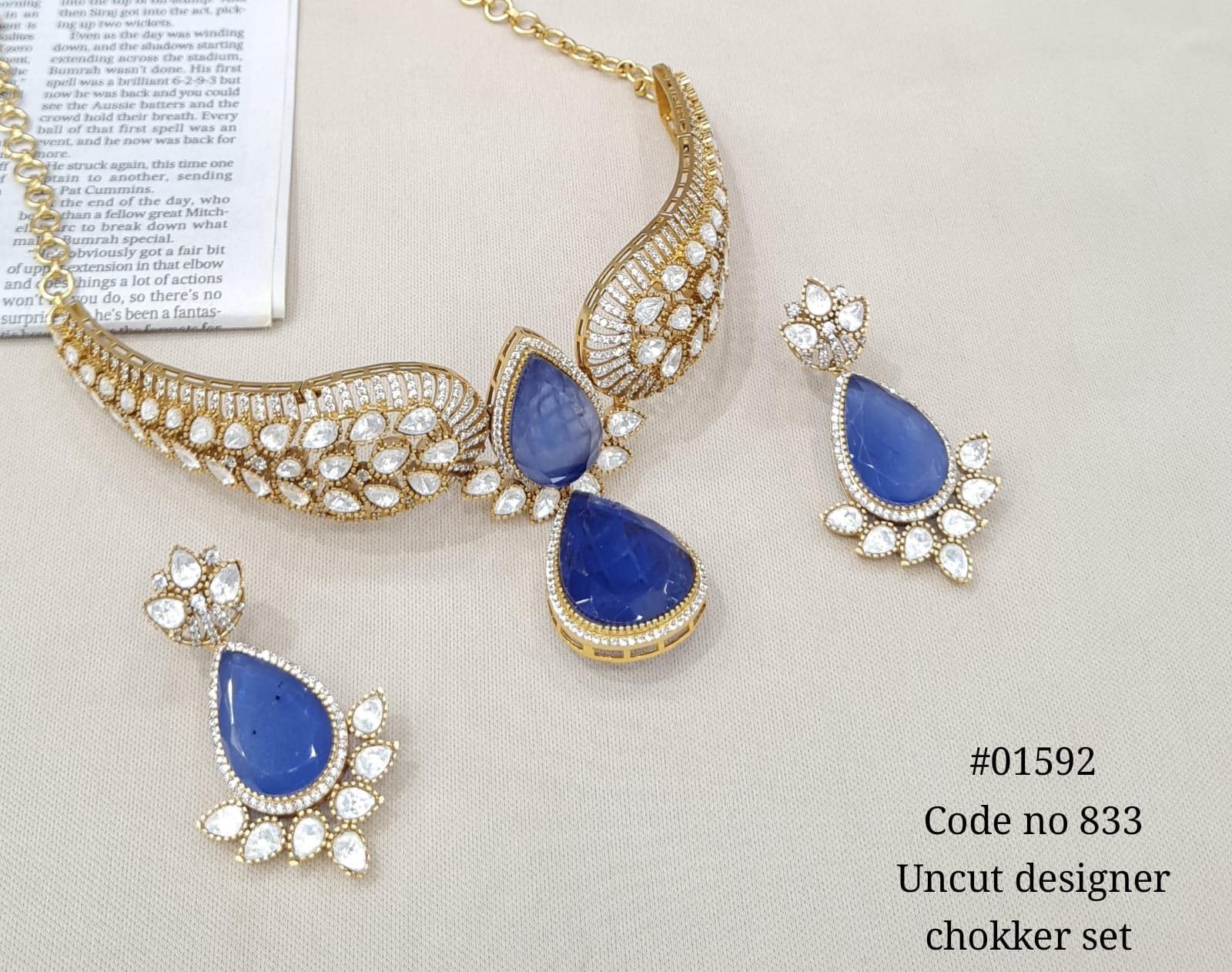Kundan Necklace 01592 - KRISHNA'S SWETA JEWELLERY