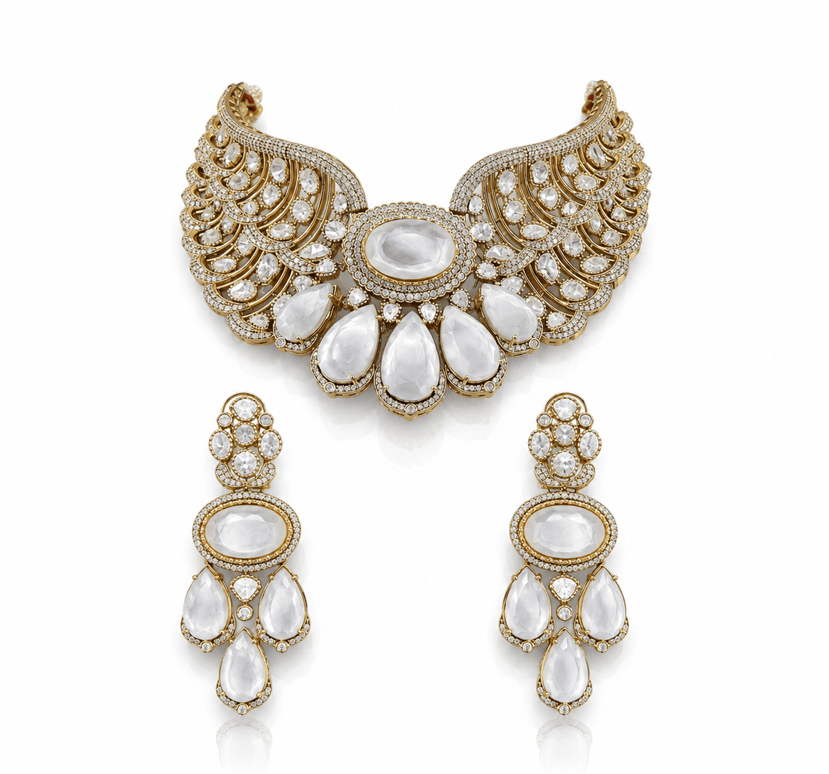 Kundan Necklace 01714 - KRISHNA'S SWETA JEWELLERY