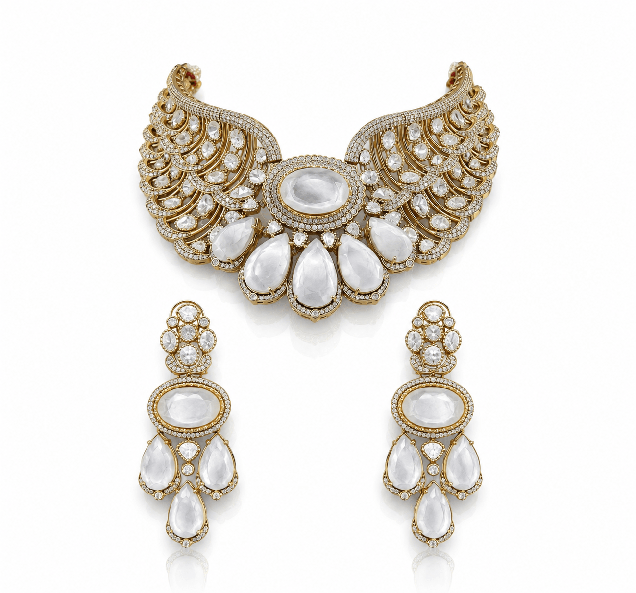 Kundan Necklace 01714 - KRISHNA'S SWETA JEWELLERY