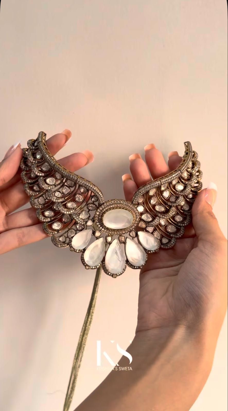 Kundan Necklace 01714 - KRISHNA'S SWETA JEWELLERY
