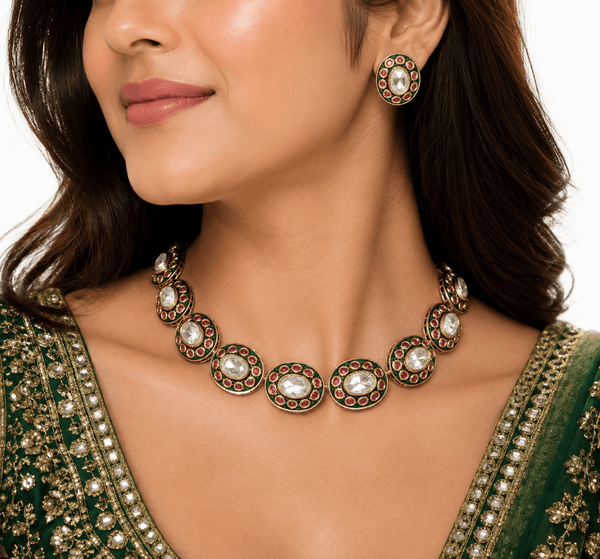 Kundan necklace 02129 - KRISHNA'S SWETA JEWELLERY