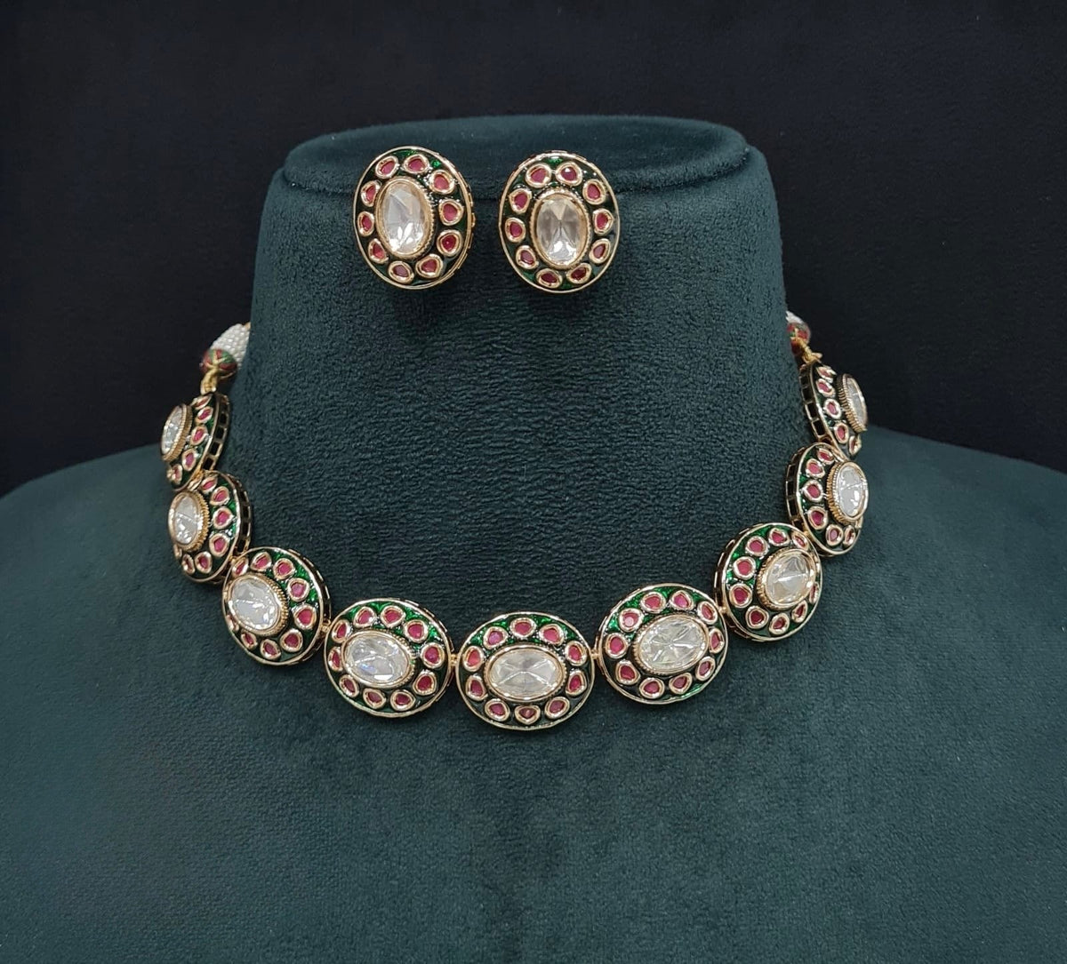 Kundan necklace 02129 - KRISHNA'S SWETA JEWELLERY