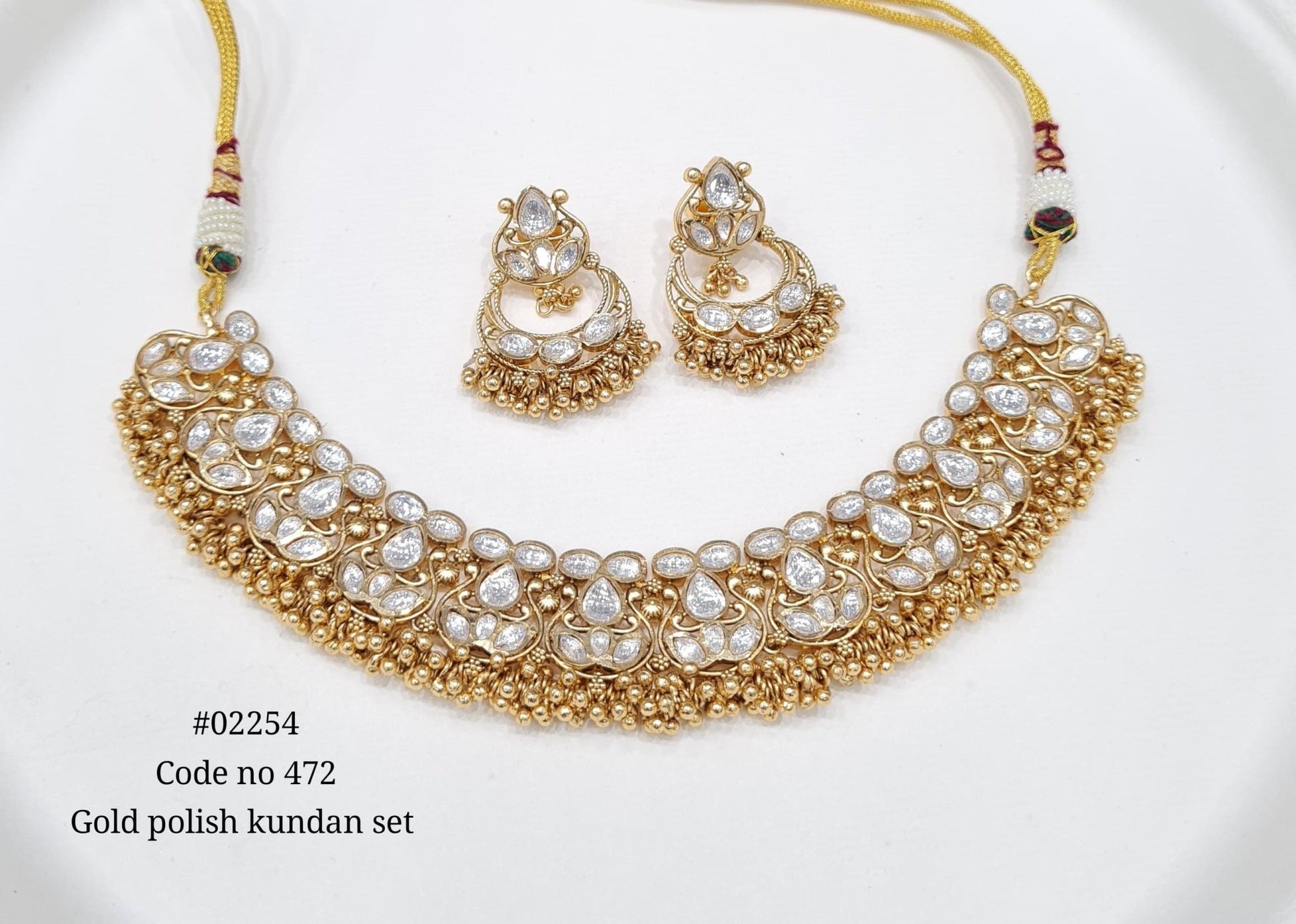Kundan Necklace 02254 - KRISHNA'S SWETA JEWELLERY