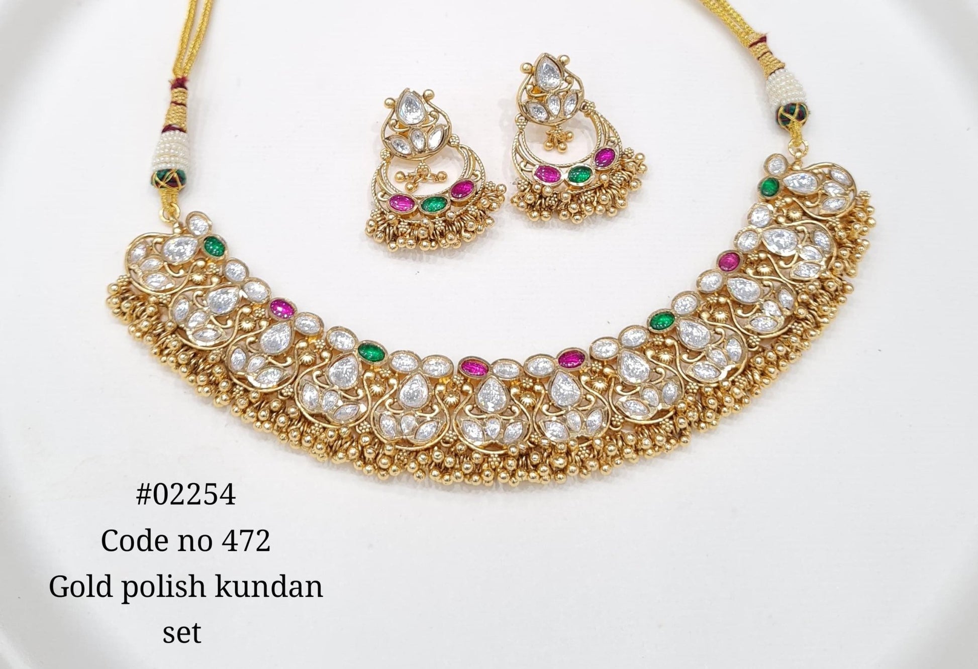 Kundan Necklace 02254 - KRISHNA'S SWETA JEWELLERY