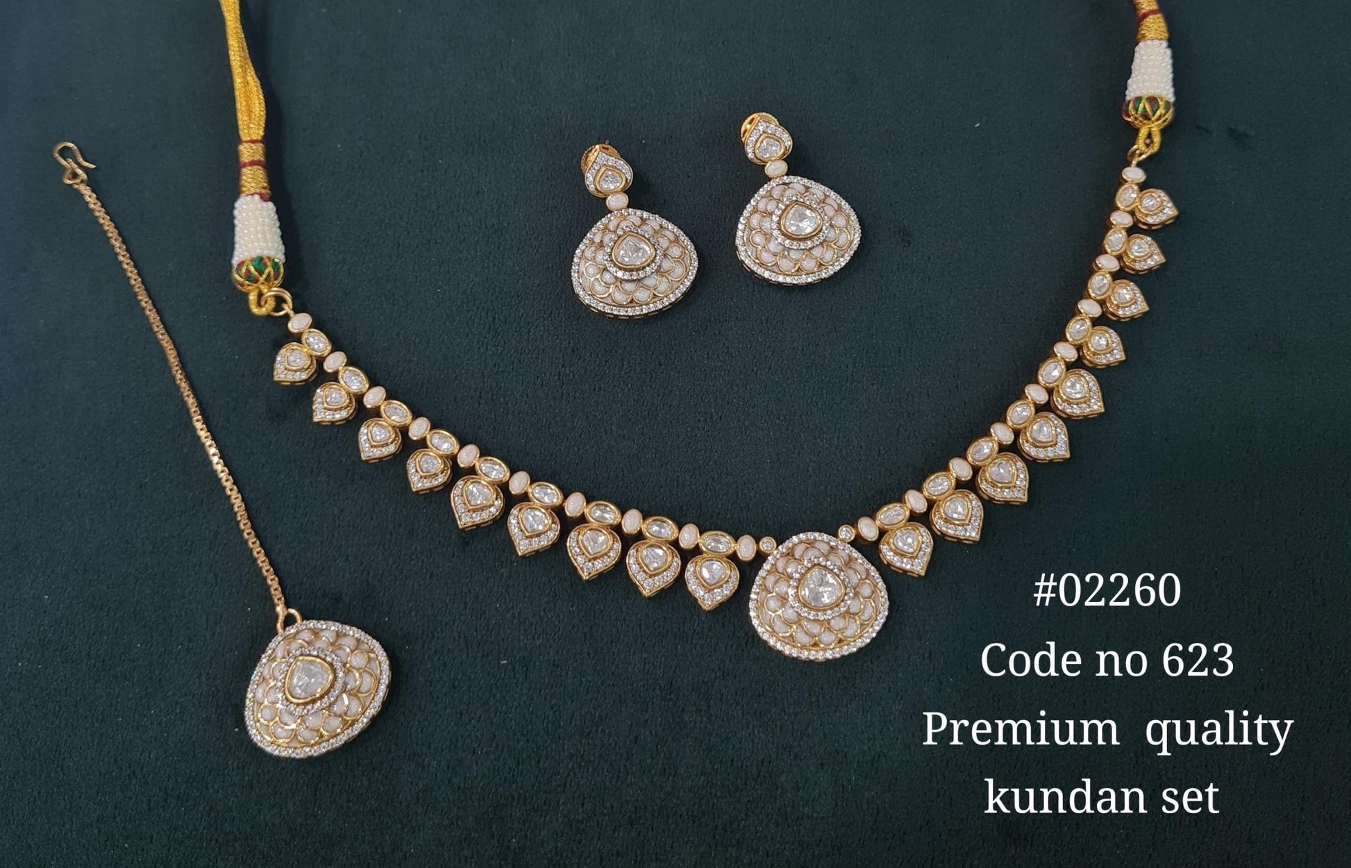 Kundan necklace 02260 - KRISHNA'S SWETA JEWELLERY
