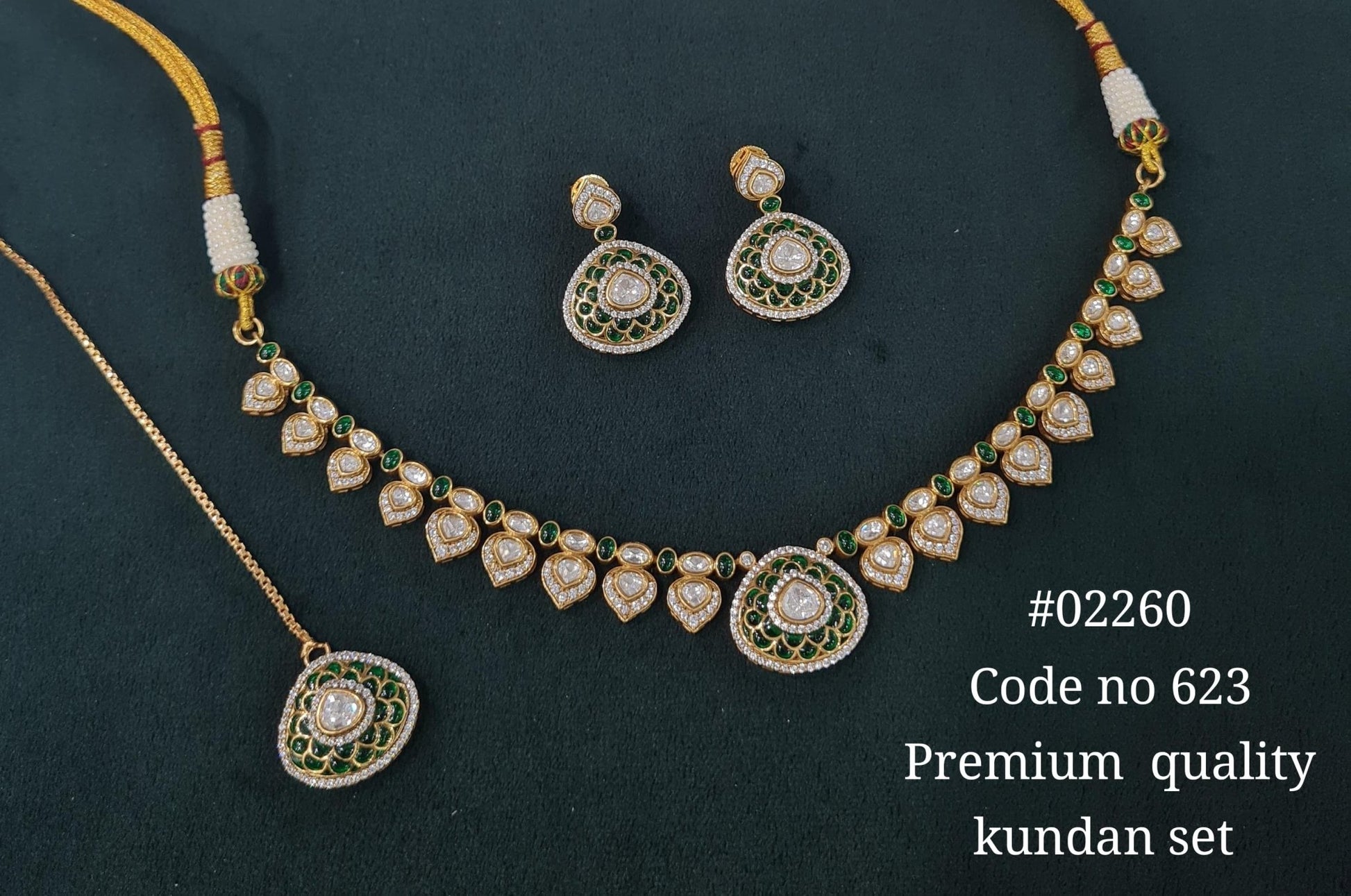 Kundan necklace 02260 - KRISHNA'S SWETA JEWELLERY