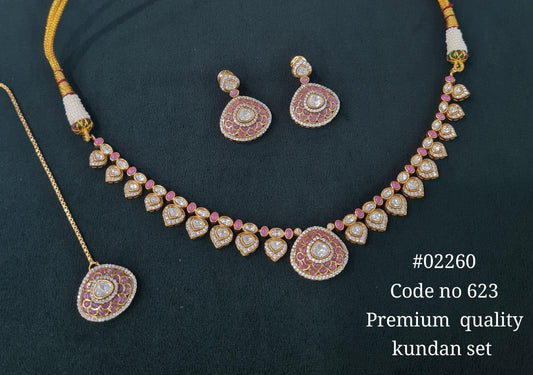 Kundan necklace 02260 - KRISHNA'S SWETA JEWELLERY