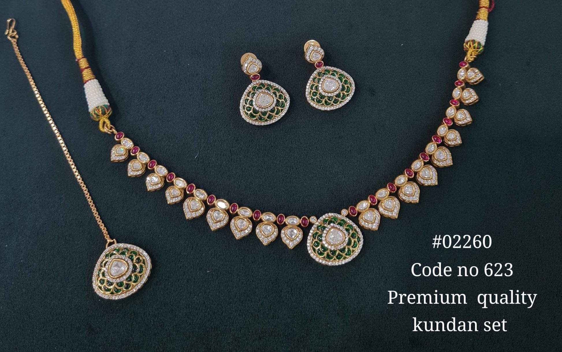 Kundan necklace 02260 - KRISHNA'S SWETA JEWELLERY