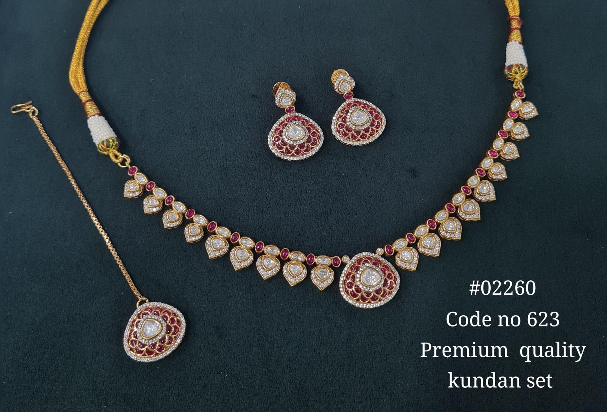 Kundan necklace 02260 - KRISHNA'S SWETA JEWELLERY