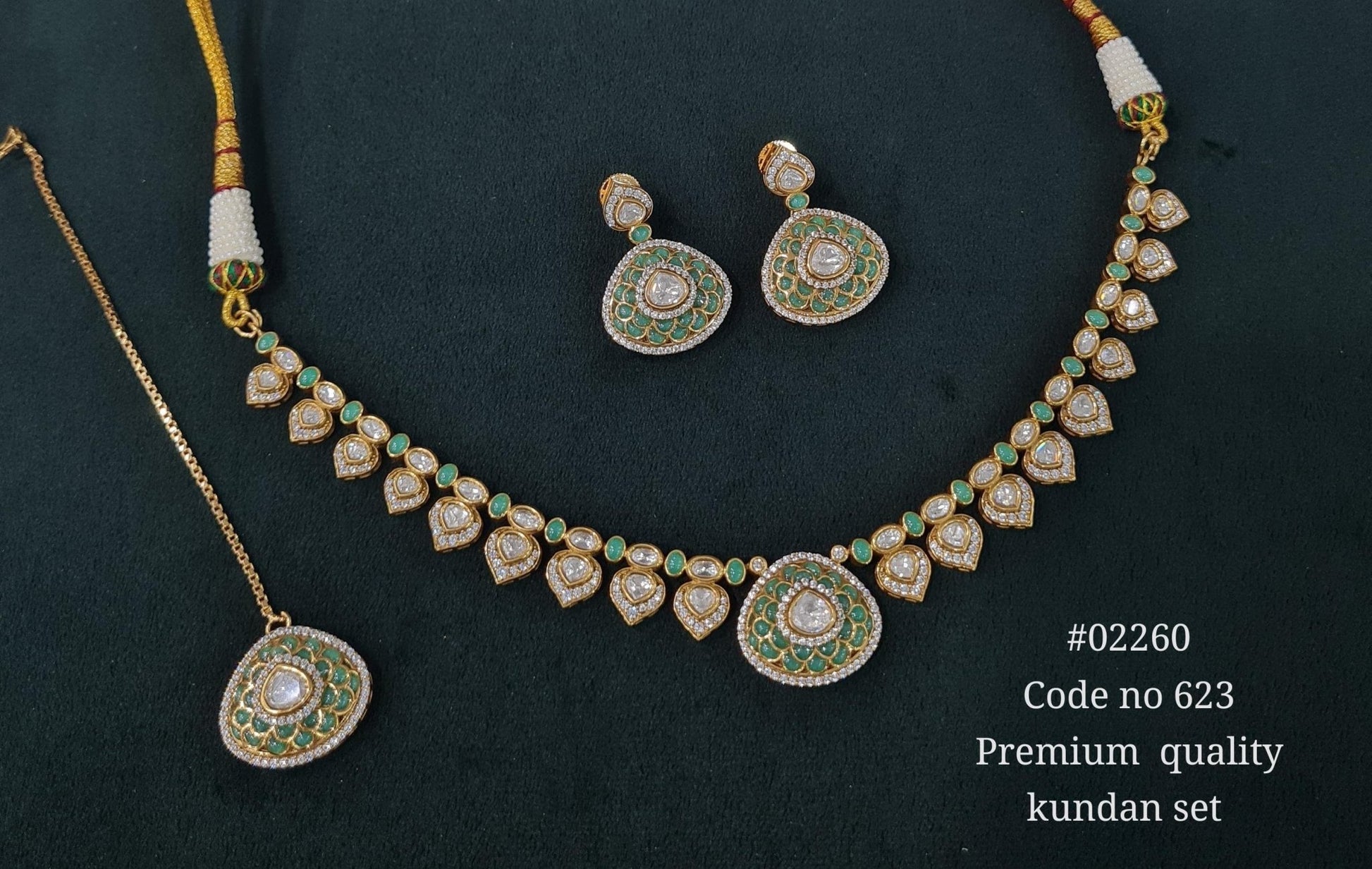 Kundan necklace 02260 - KRISHNA'S SWETA JEWELLERY