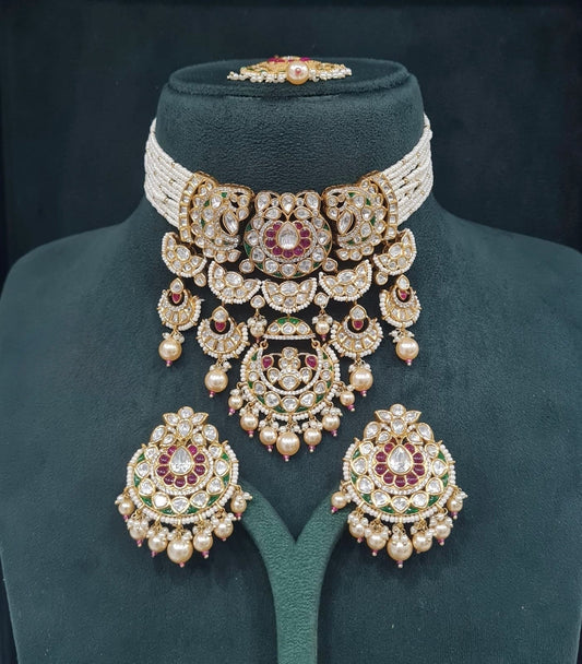 Kundan Necklace 02263 - KRISHNA'S SWETA JEWELLERY