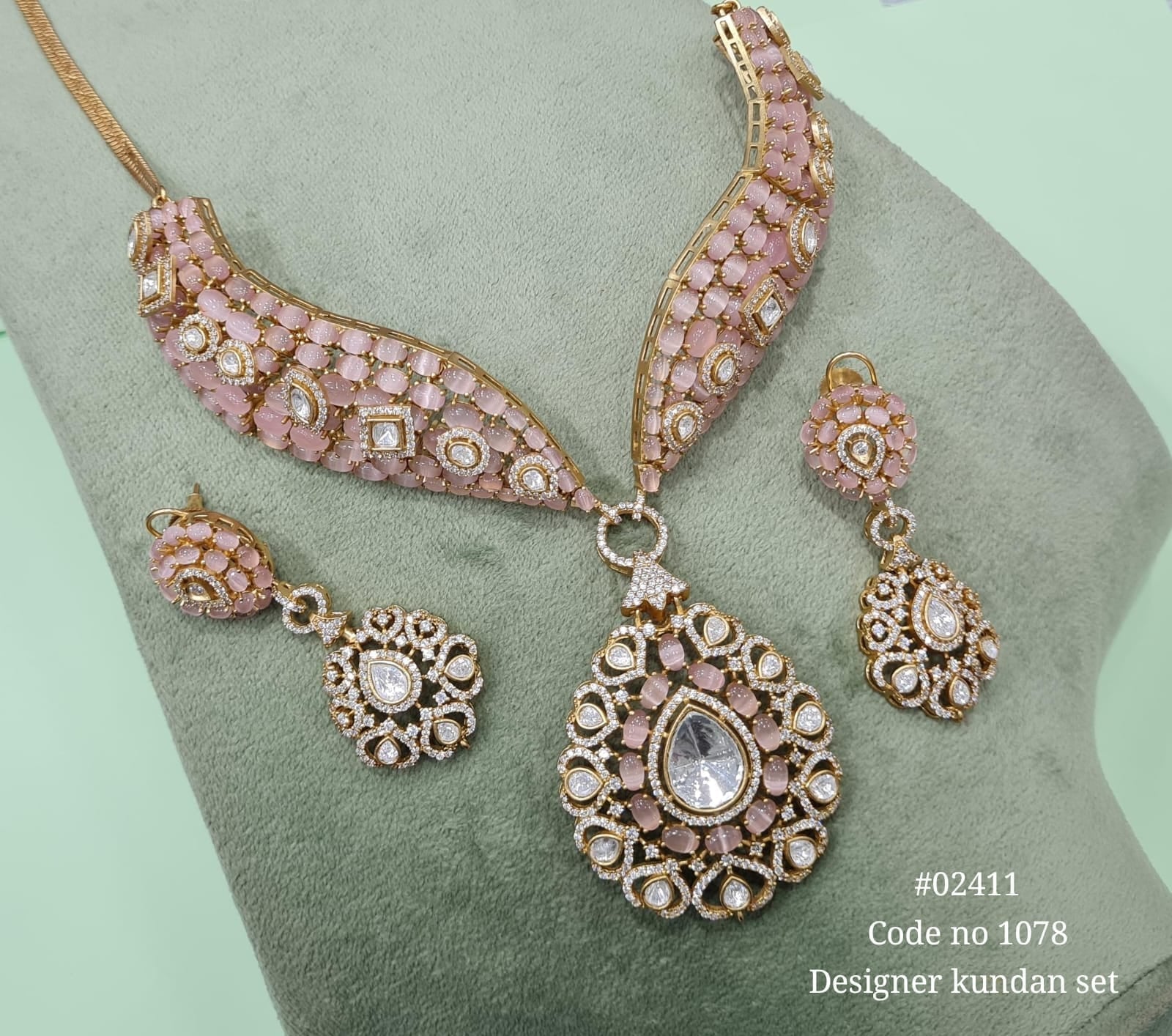 Kundan Necklace 02411 - KRISHNA'S SWETA JEWELLERY