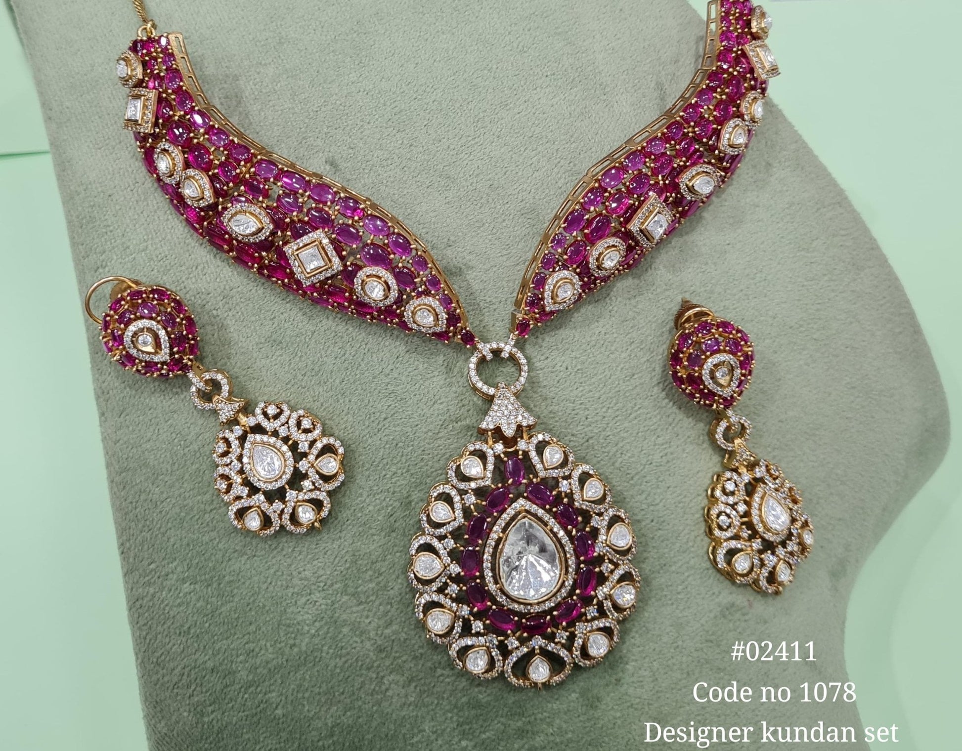 Kundan Necklace 02411 - KRISHNA'S SWETA JEWELLERY