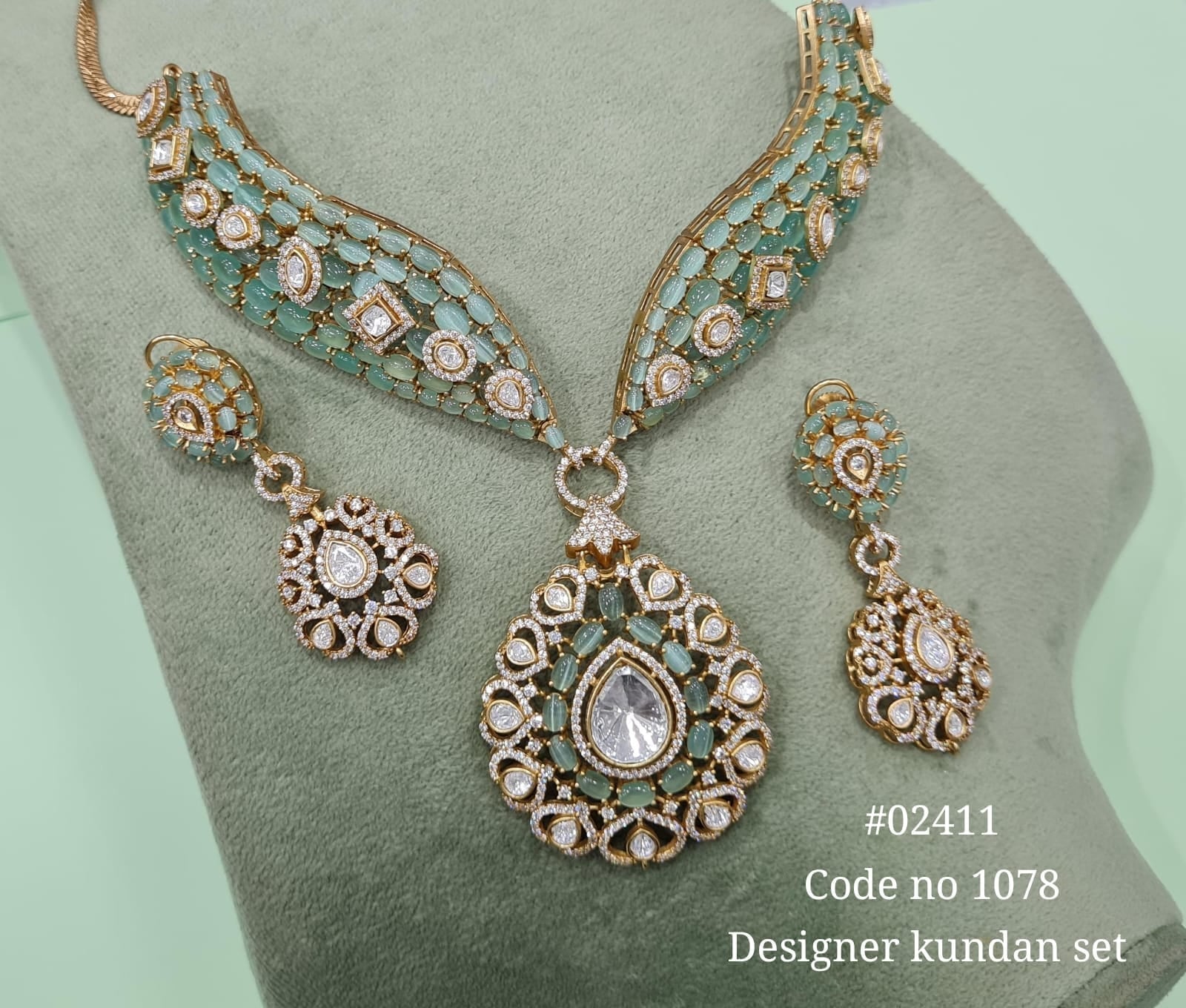 Kundan Necklace 02411 - KRISHNA'S SWETA JEWELLERY