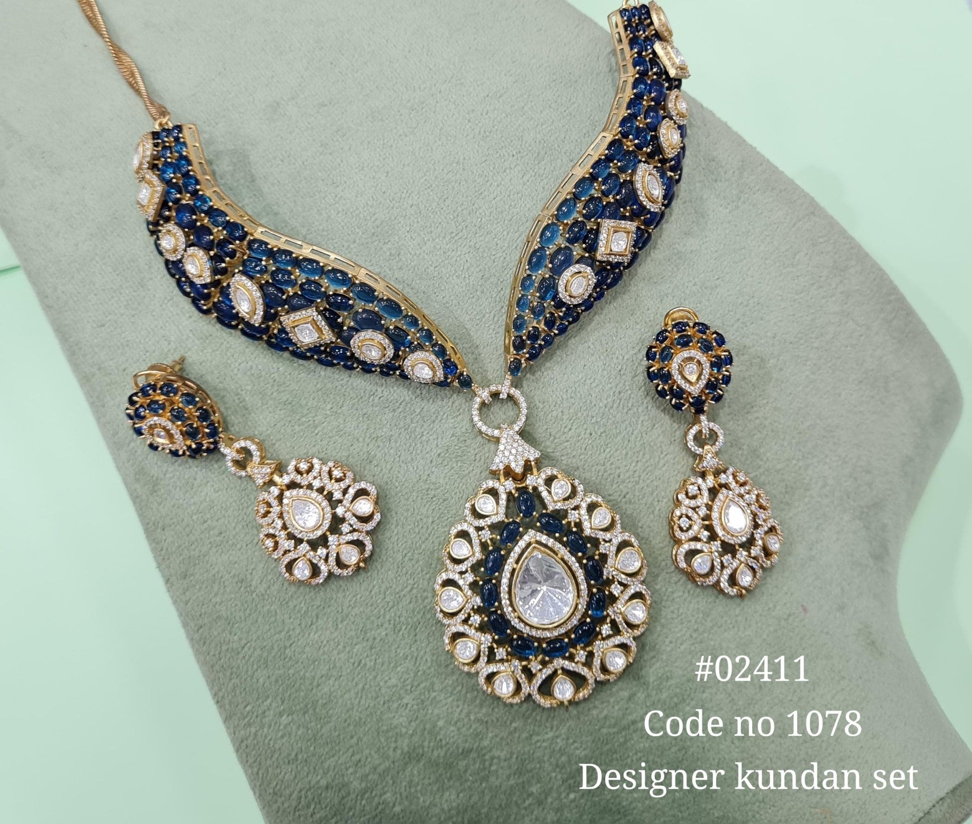 Kundan Necklace 02411 - KRISHNA'S SWETA JEWELLERY