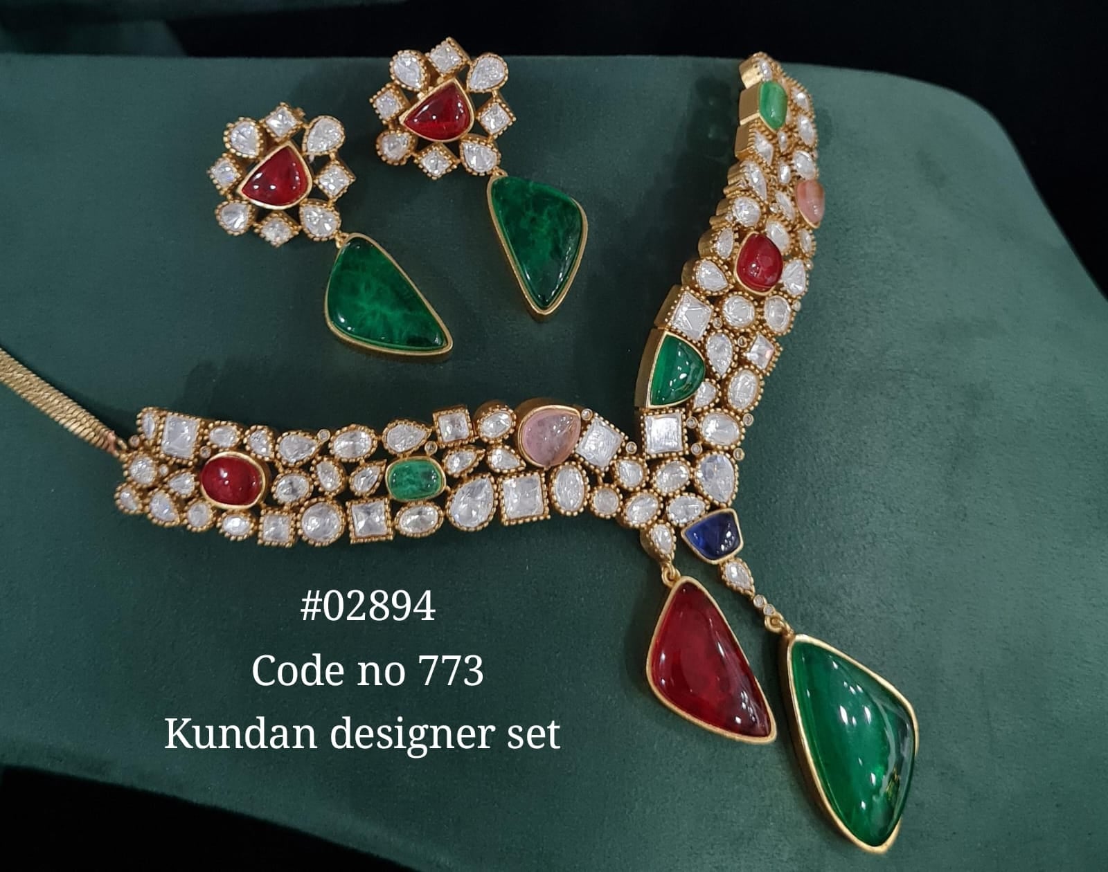 Kundan necklace 02894 - KRISHNA'S SWETA JEWELLERY
