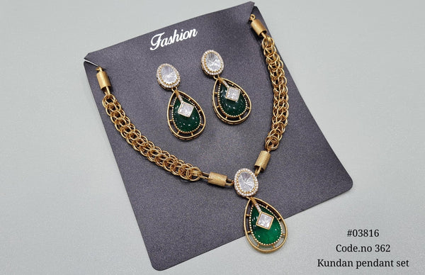 Kundan Necklace 03816 - KRISHNA'S SWETA JEWELLERY