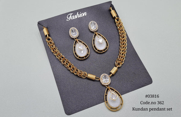 Kundan Necklace 03816 - KRISHNA'S SWETA JEWELLERY