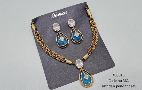 Kundan Necklace 03816 - KRISHNA'S SWETA JEWELLERY