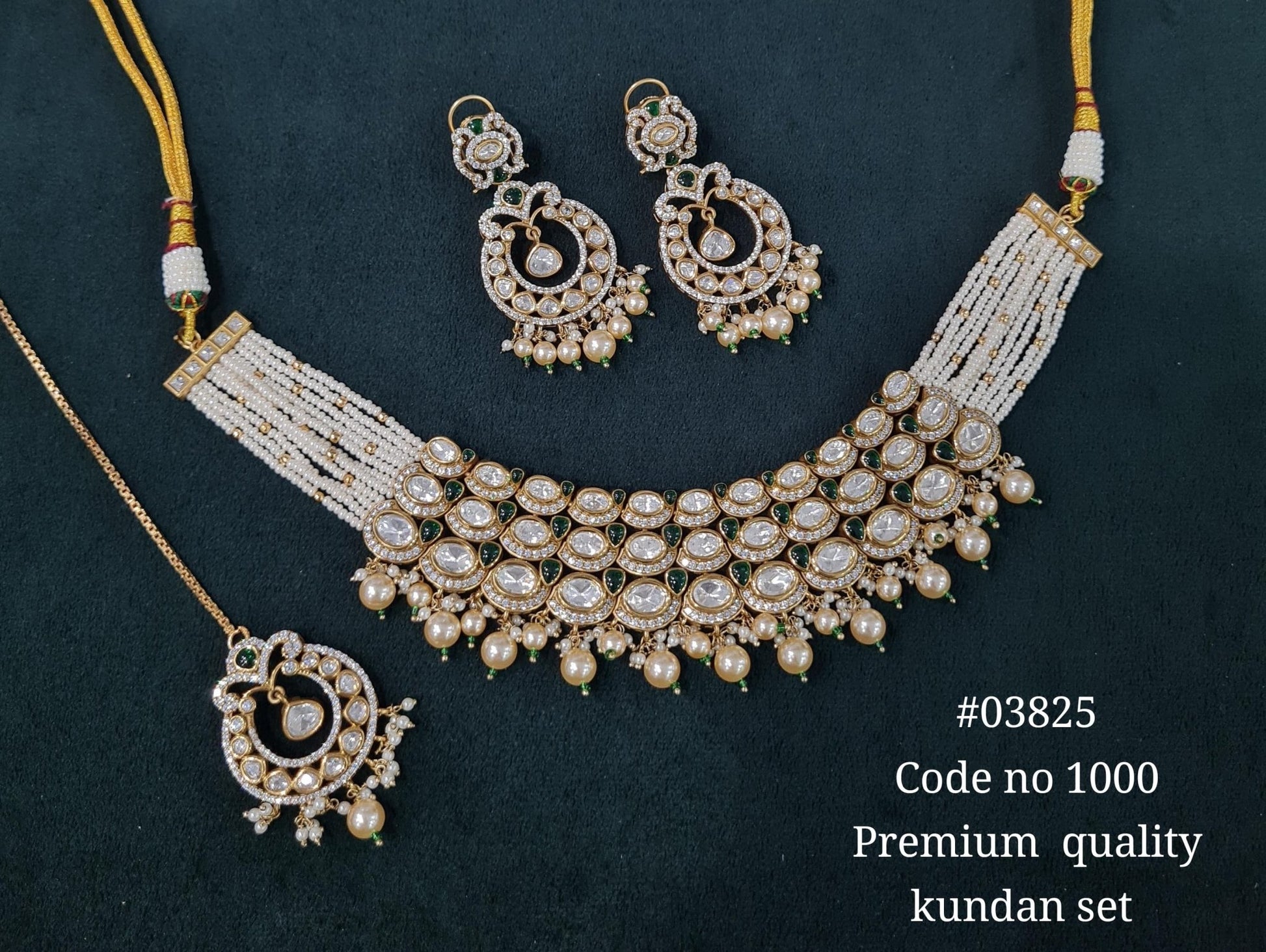 Kundan Necklace 03825 - KRISHNA'S SWETA JEWELLERY