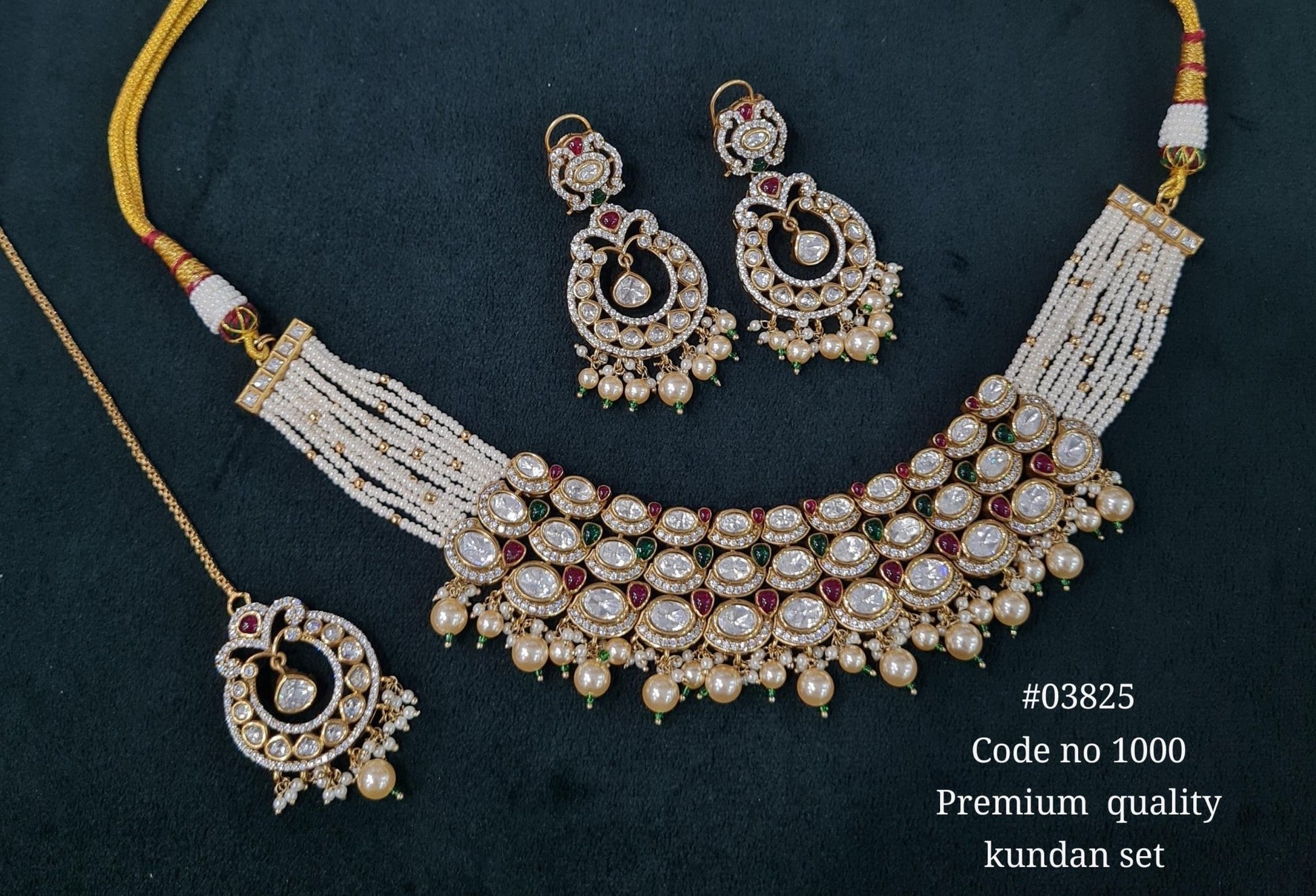 Kundan Necklace 03825 - KRISHNA'S SWETA JEWELLERY