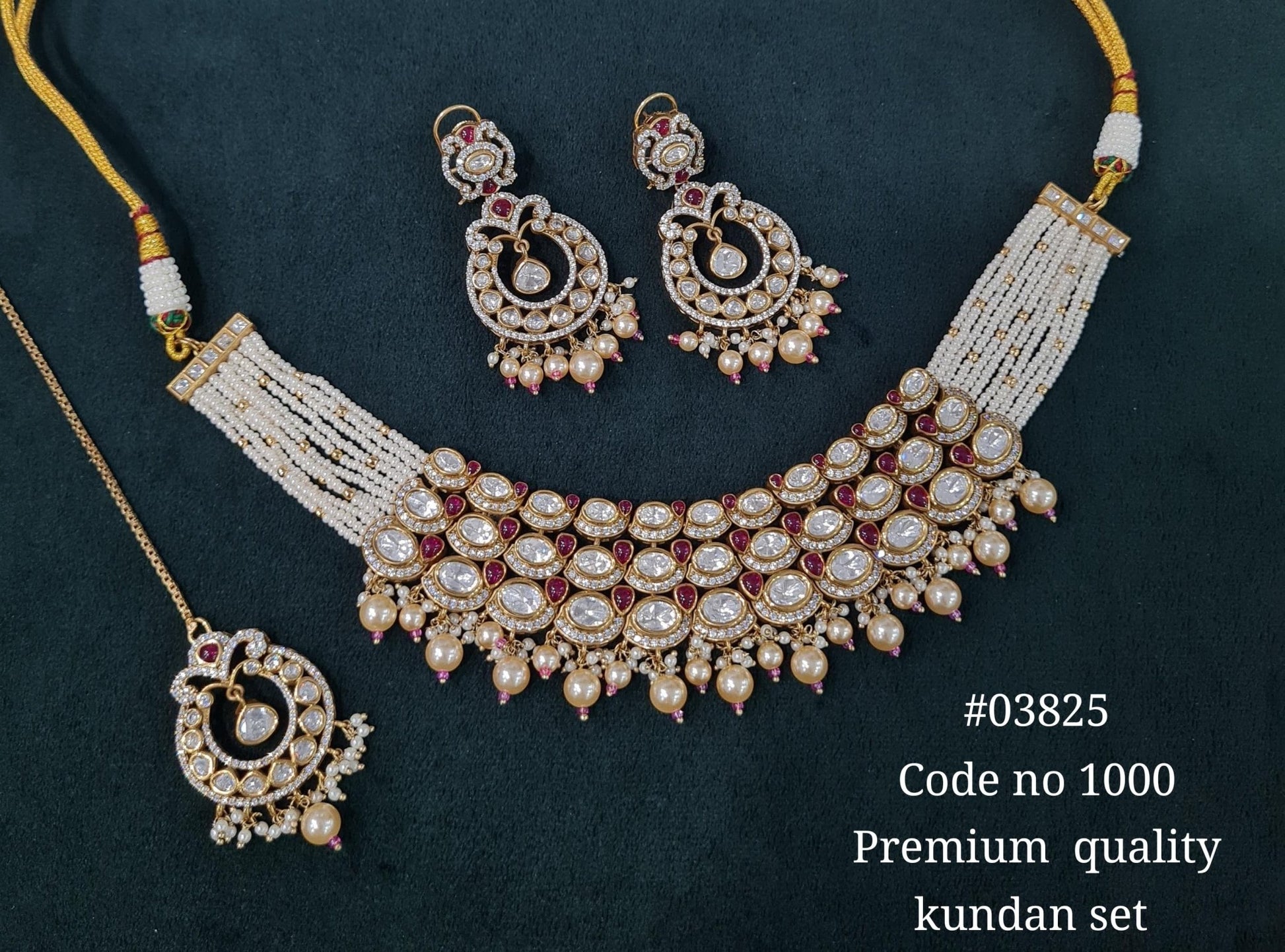 Kundan Necklace 03825 - KRISHNA'S SWETA JEWELLERY