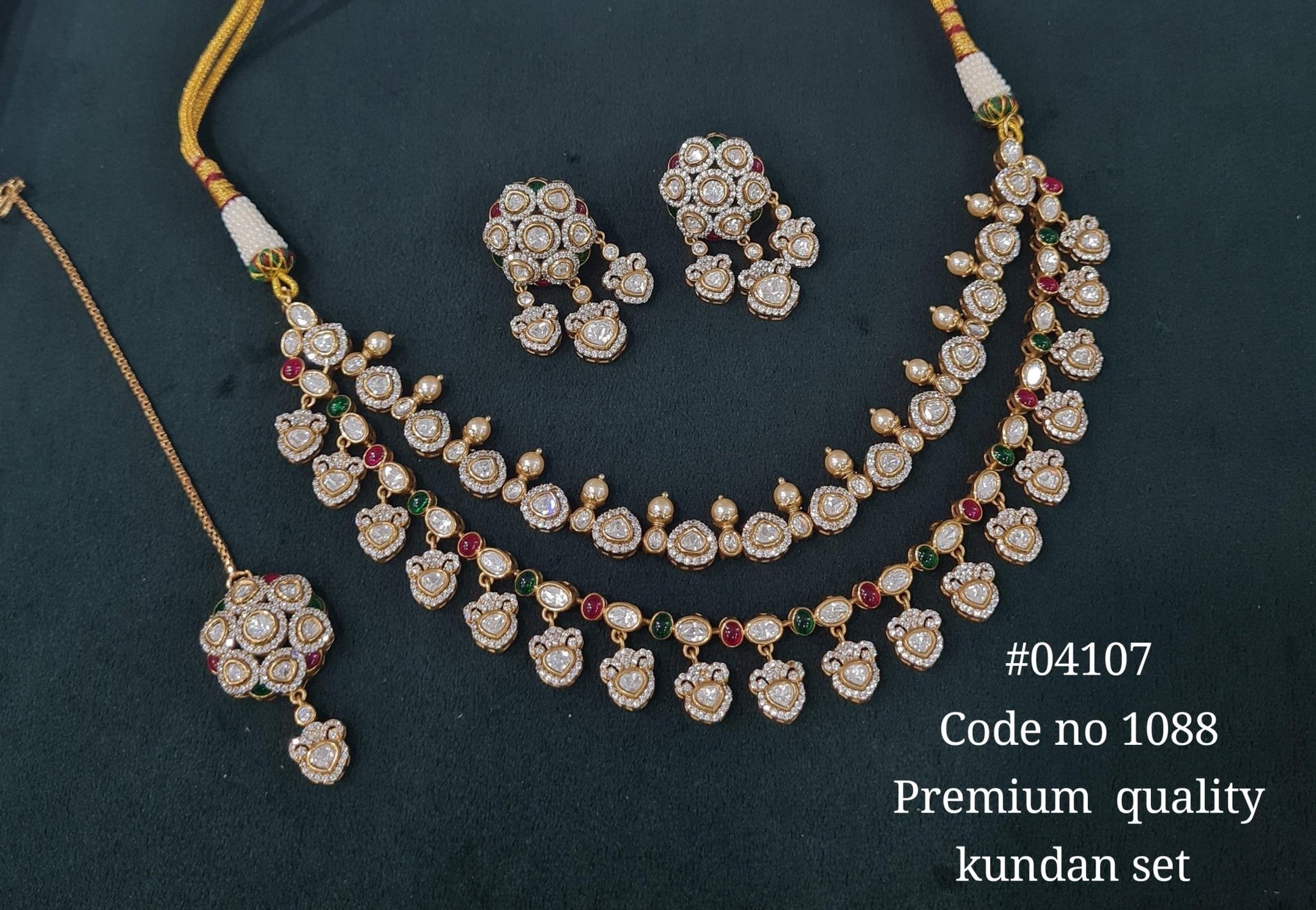 Kundan Necklace 04107 - KRISHNA'S SWETA JEWELLERY