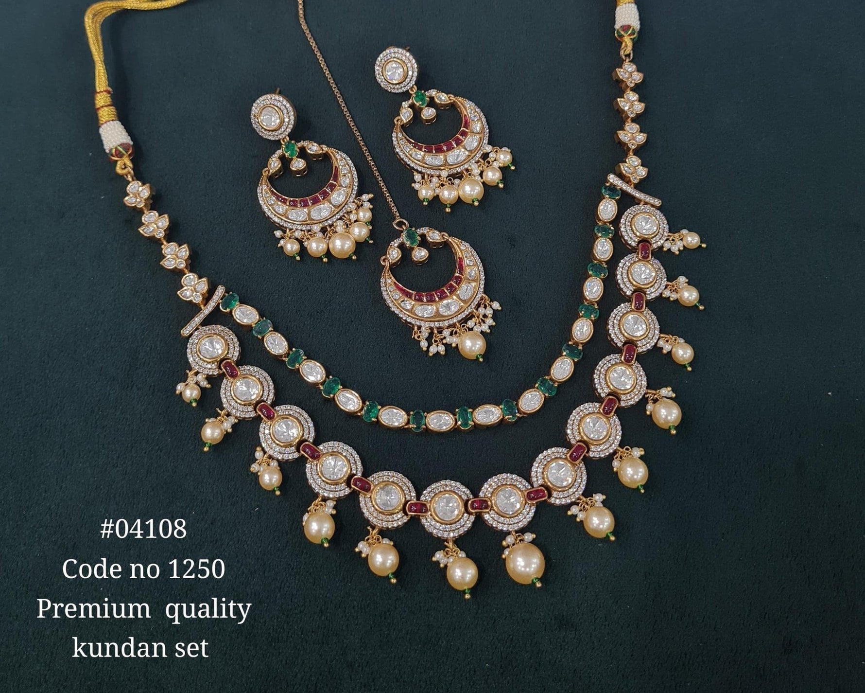 Kundan Necklace 04108 - KRISHNA'S SWETA JEWELLERY