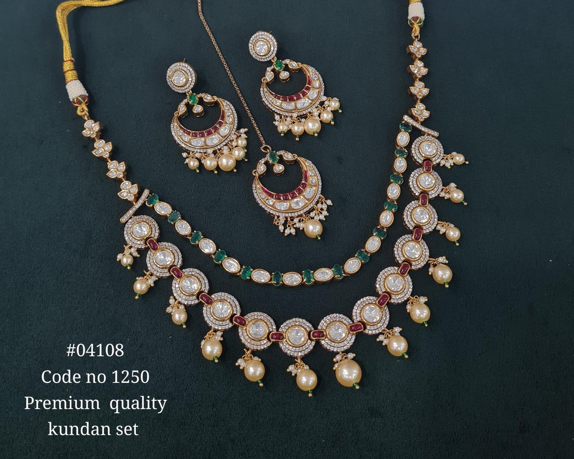Kundan Necklace 04108 - KRISHNA'S SWETA JEWELLERY