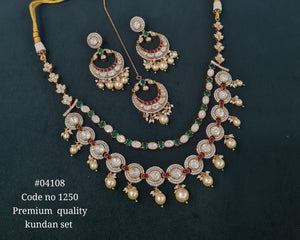 Kundan Necklace 04108 - KRISHNA'S SWETA JEWELLERY