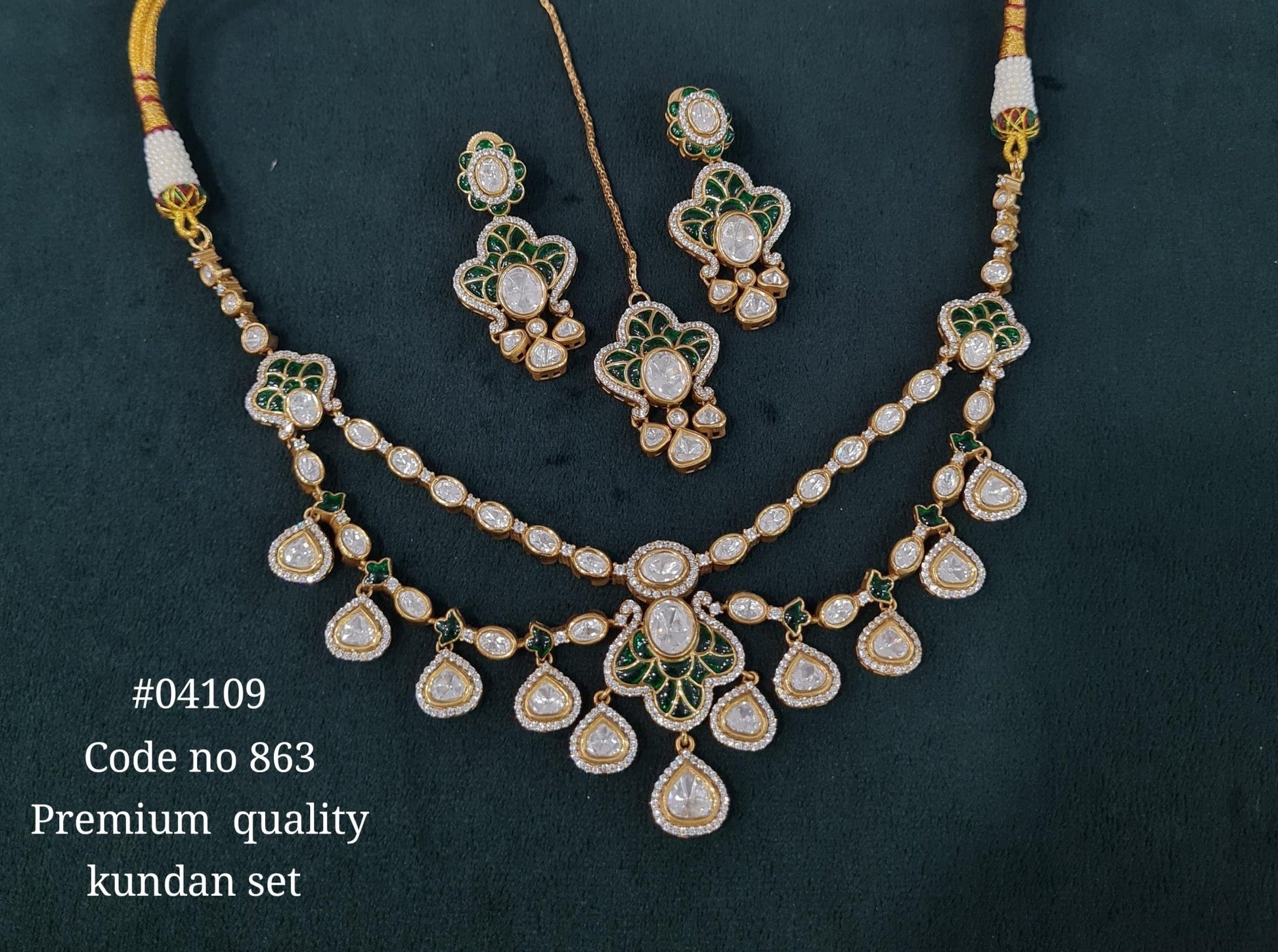 Kundan Necklace 04109 - KRISHNA'S SWETA JEWELLERY