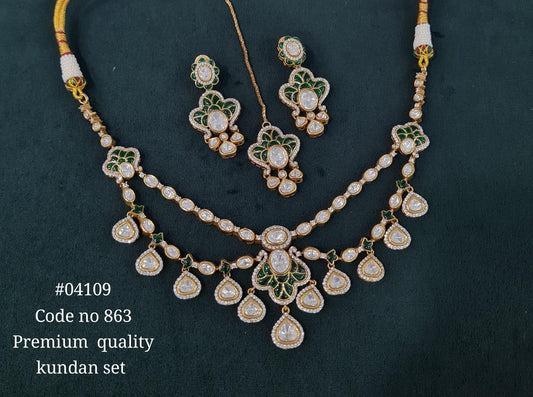Kundan Necklace 04109 - KRISHNA'S SWETA JEWELLERY
